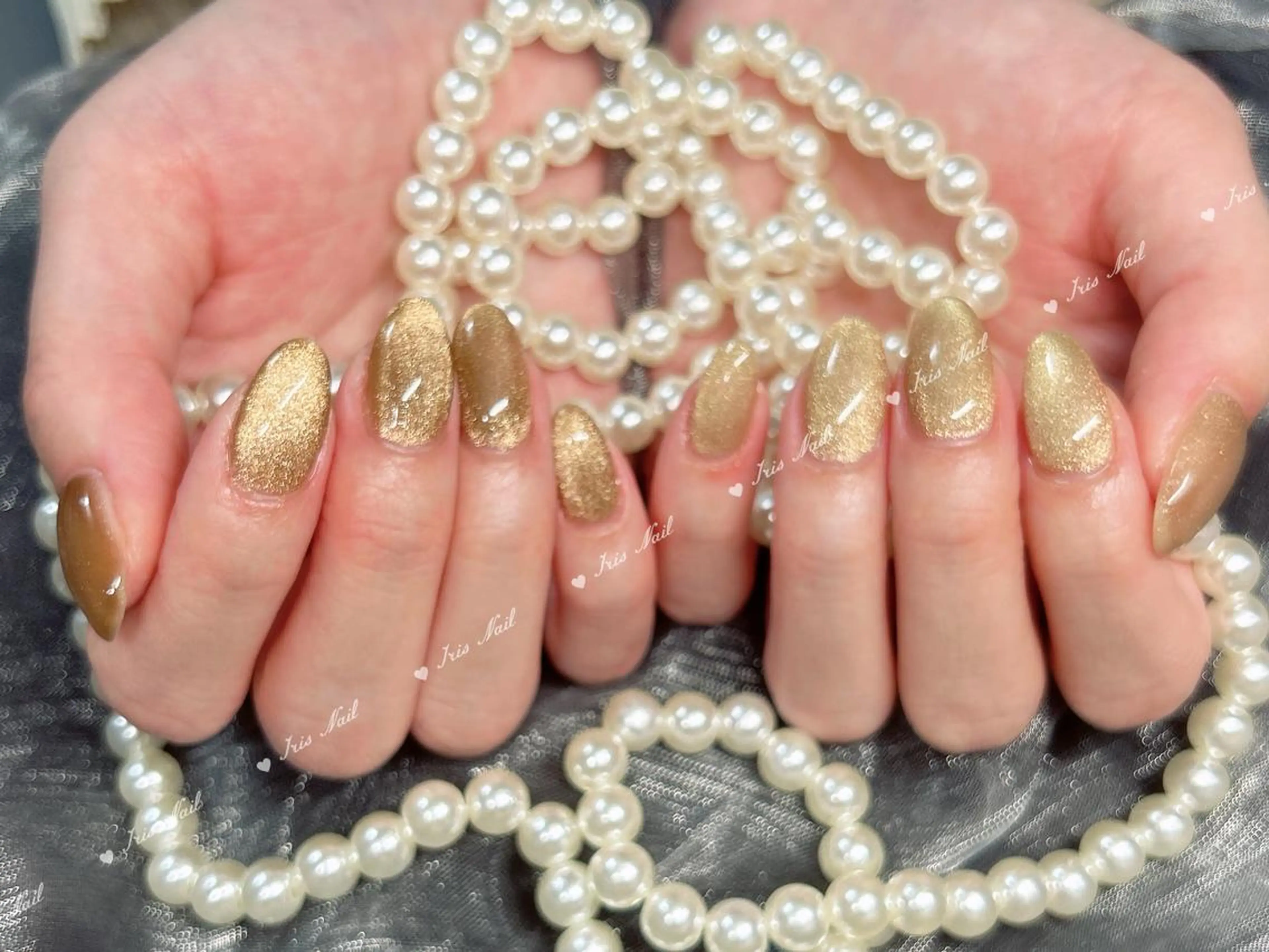 ネイル マグネットネイル ハンドネイル ハンドケア 🍒IRIS Nail🌸のネイルデザイン