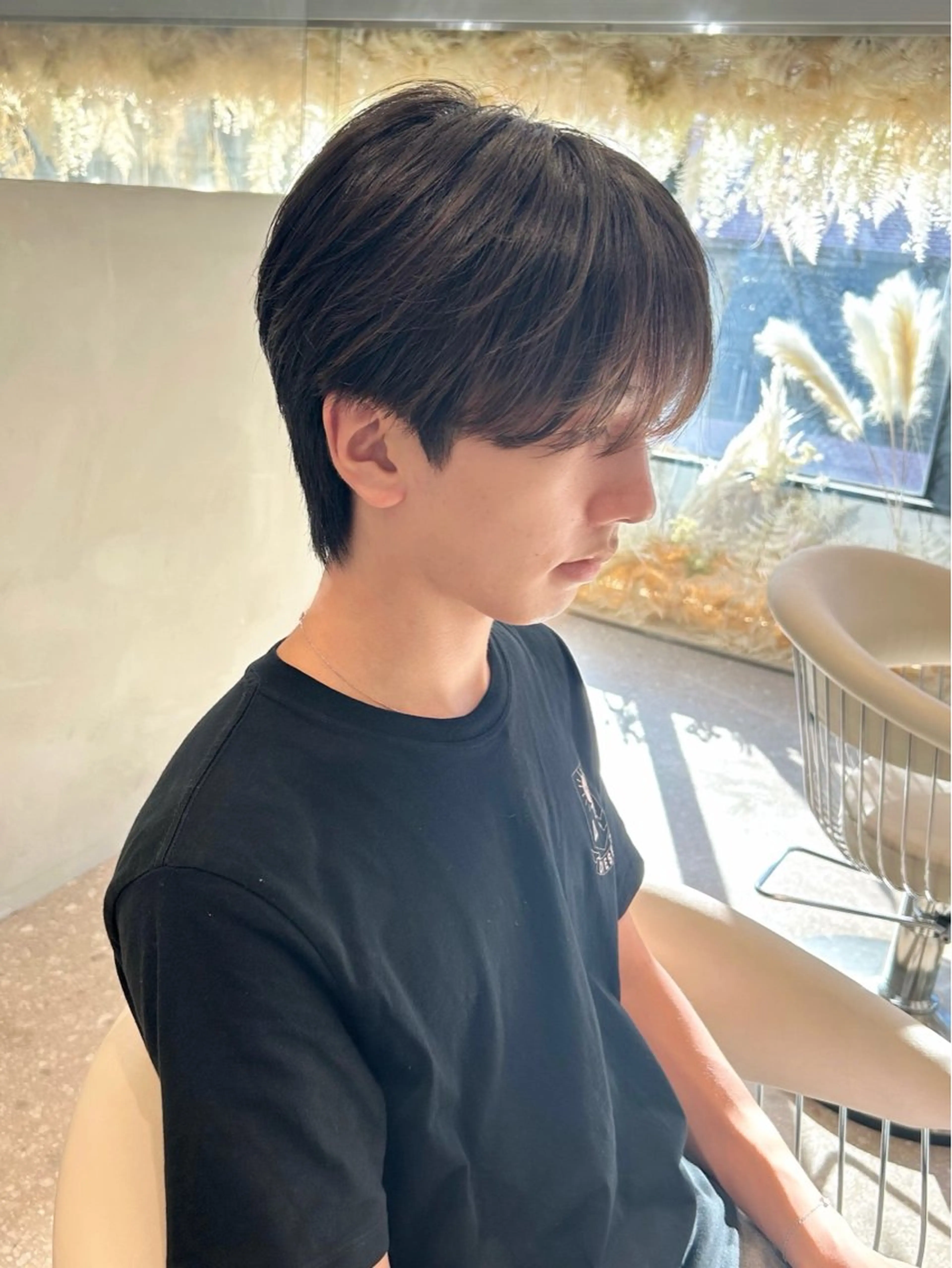 メンズ yuu 🪴 透明感 カラー/メンズパーマのヘアスタイル