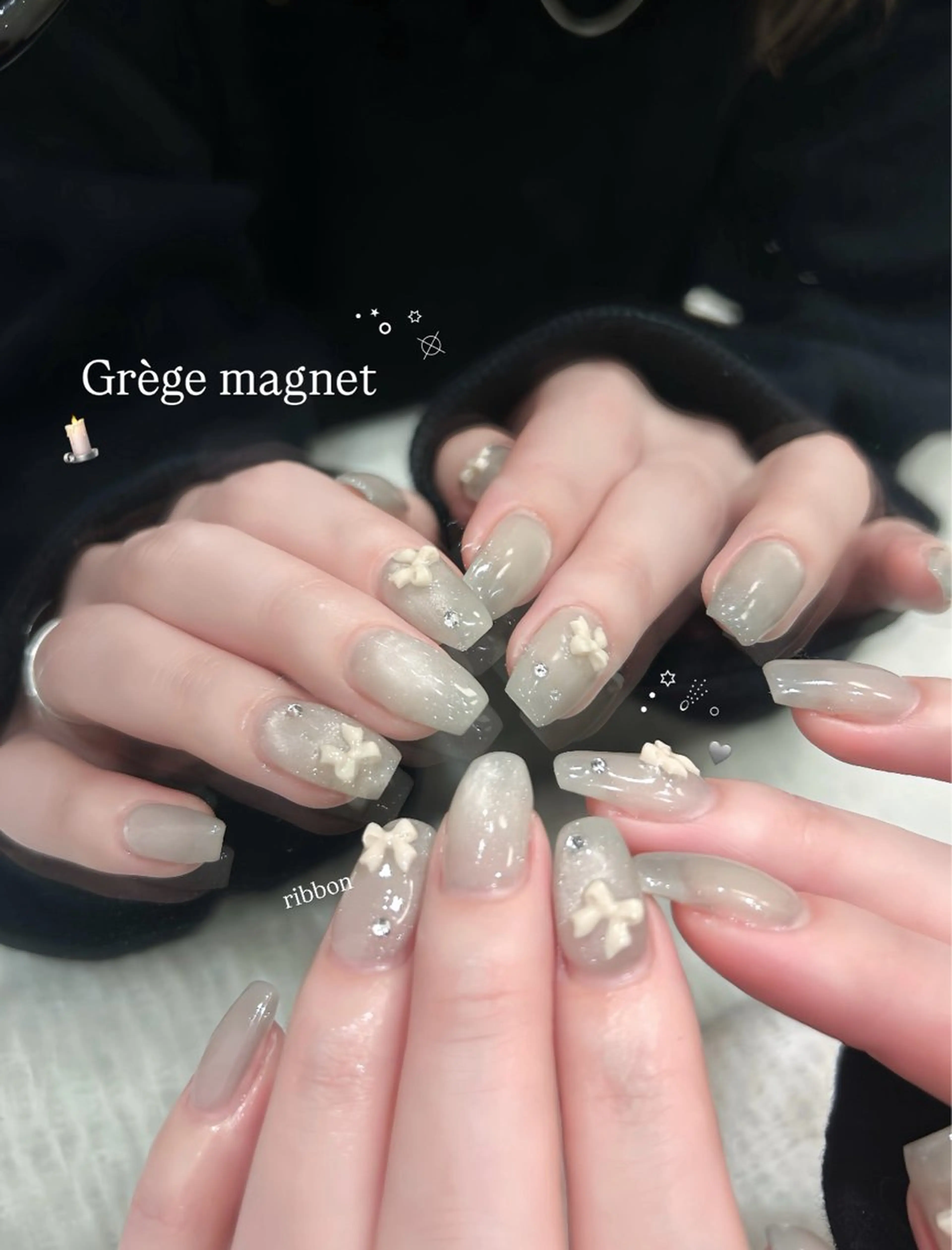 ネイル マグネットネイル ハンドネイル Uzuki ／ROCCOnailのネイルデザイン