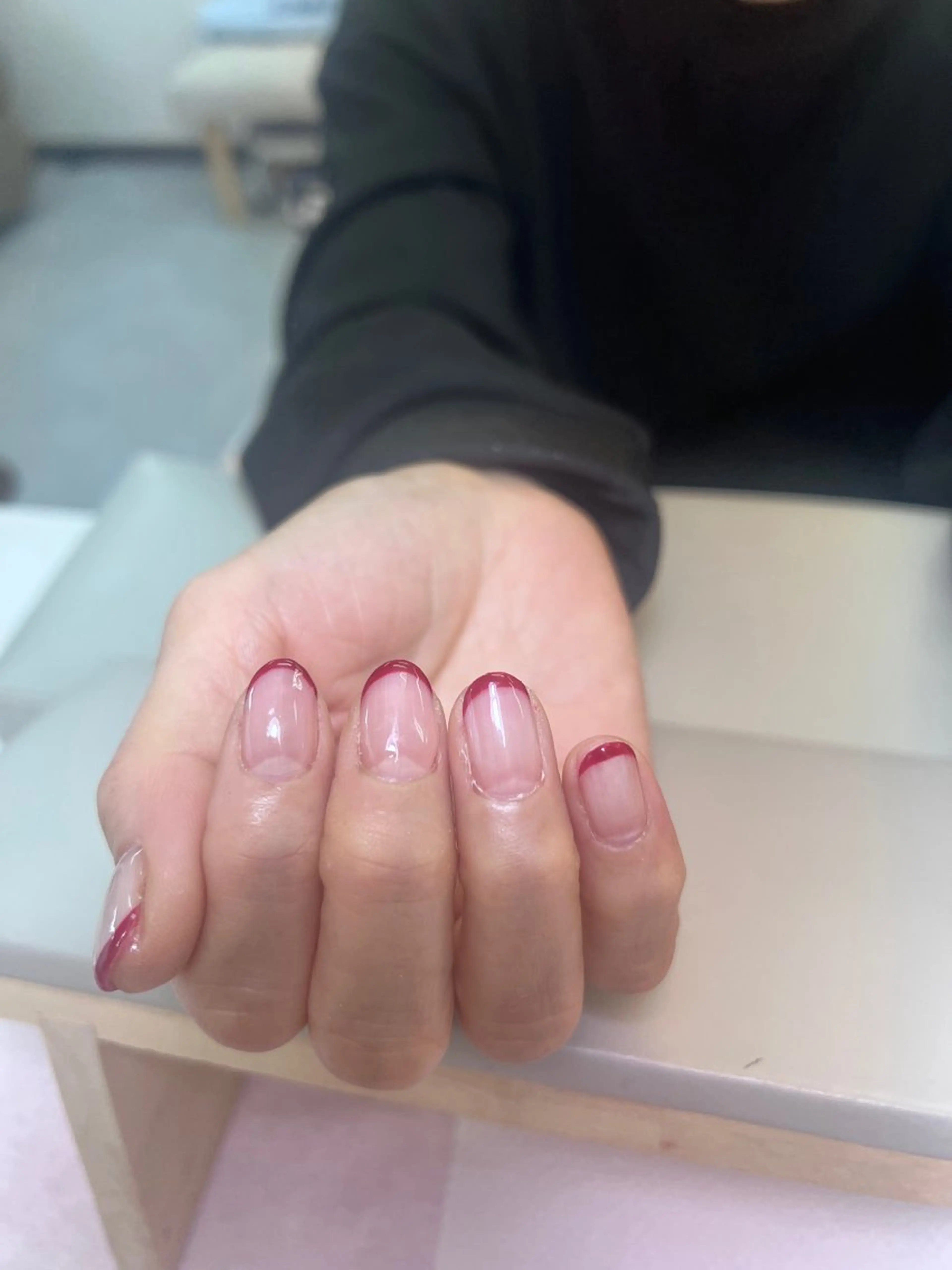 ネイル クリアネイル フレンチネイル ハンドネイル July Nailのネイルデザイン