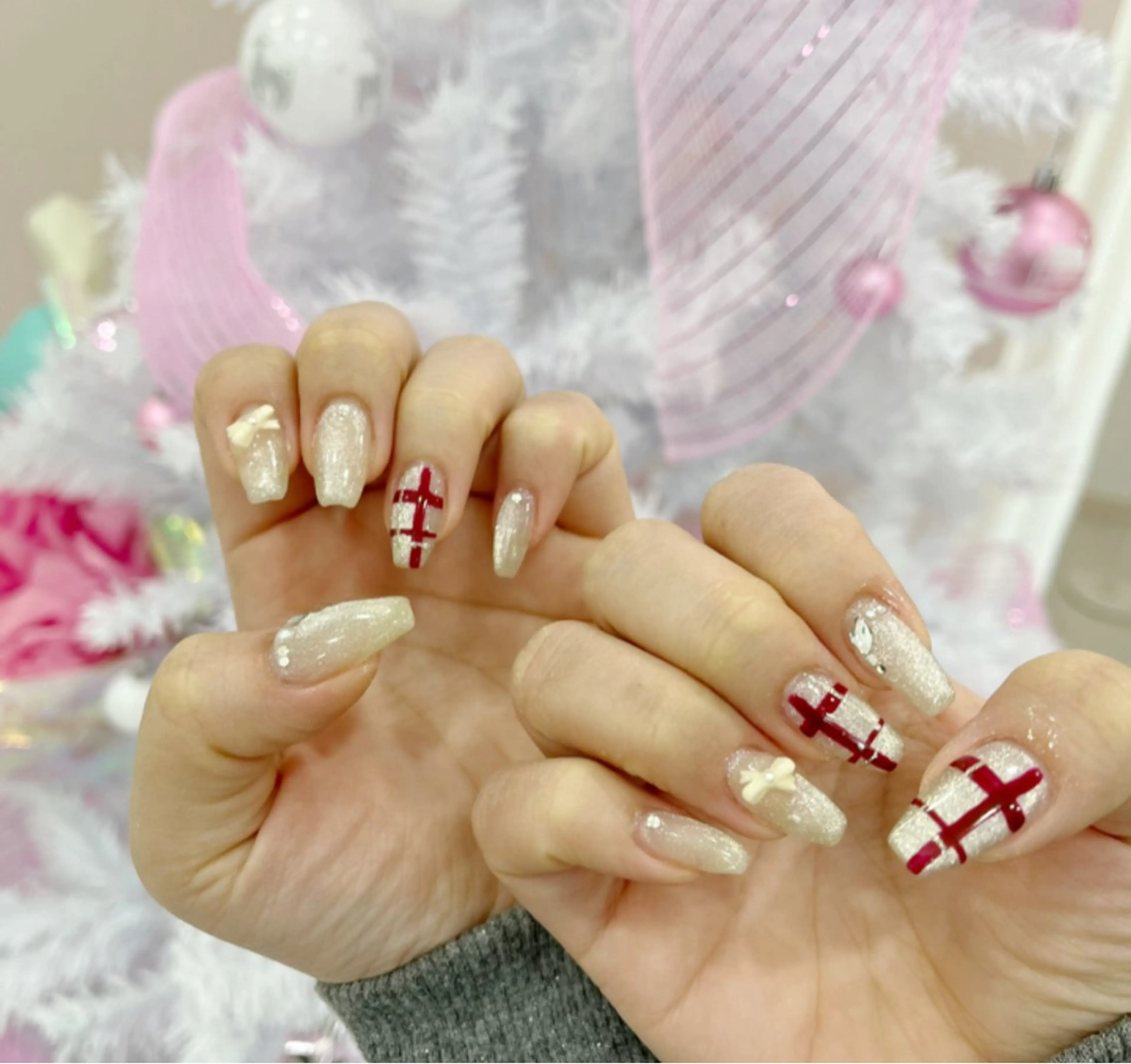 ネイル 長さ出し フットネイル ジェルネイル 韓国ネイル マグネットネイル #Amin nail salonのネイルデザイン