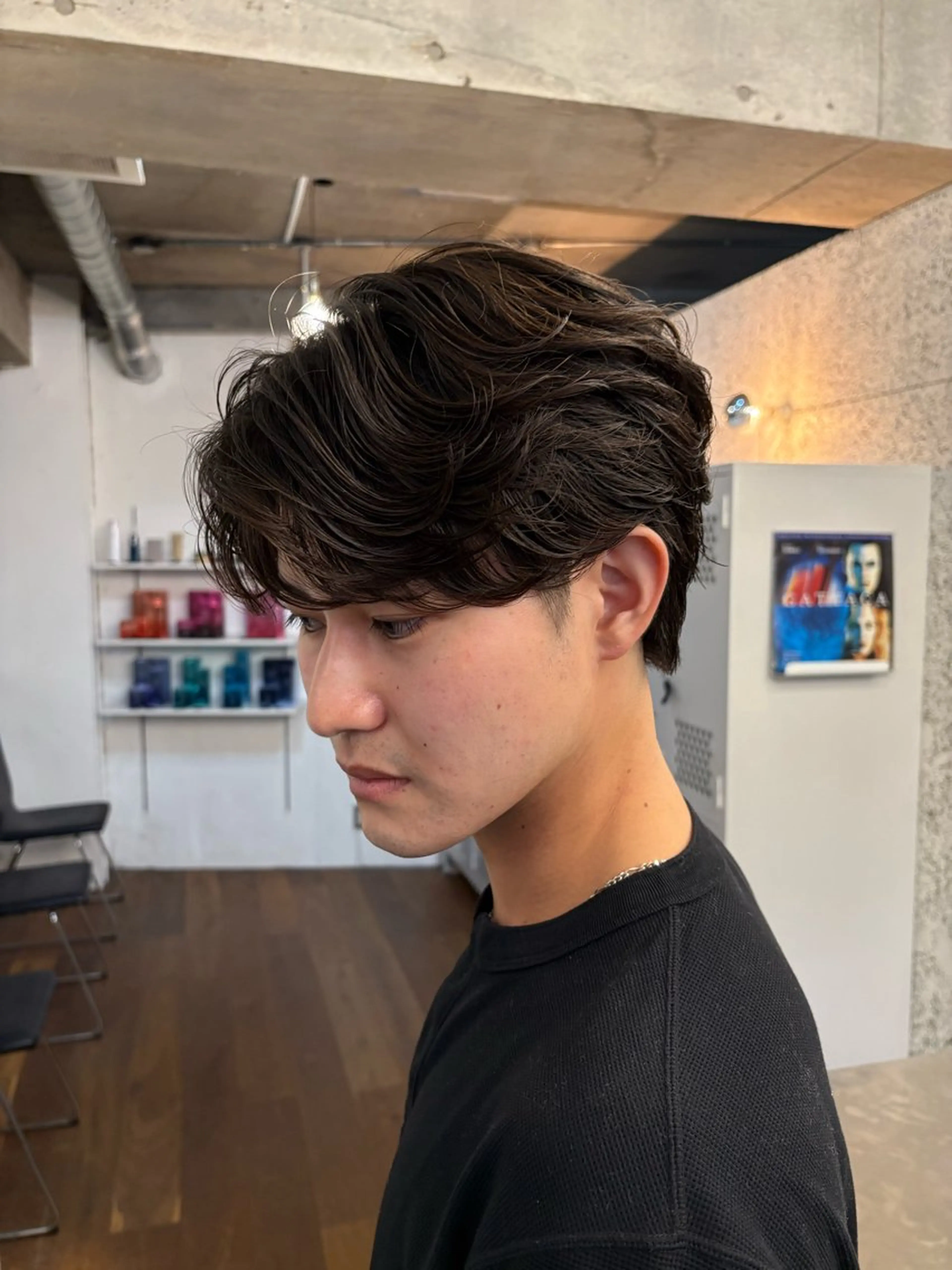 パーマ メンズ センターパート カット パーマ パーマ特化/ カラー/廣田歩のヘアスタイル