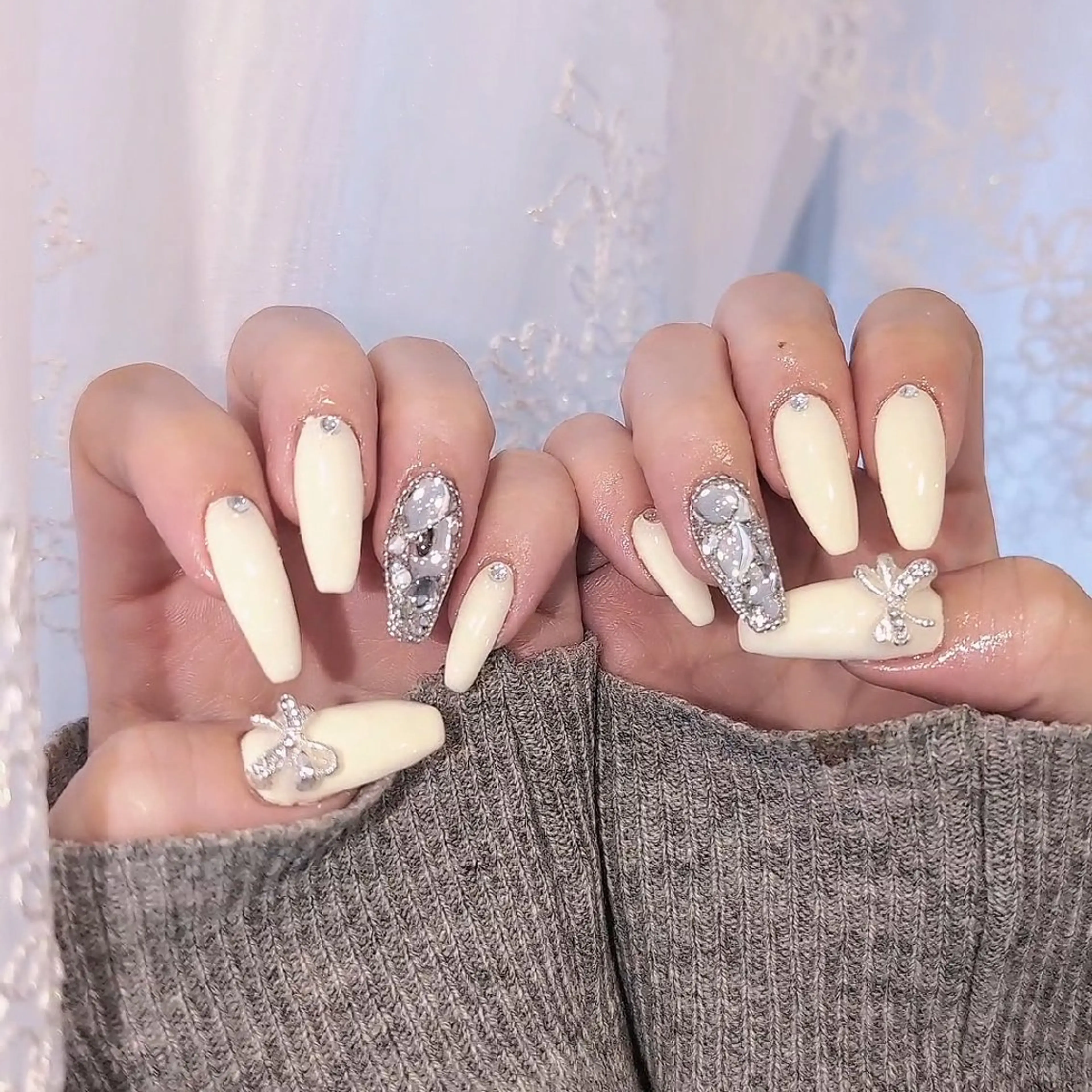 ネイル 長さ出し ジェルネイル ハート 韓国ネイル マグネットネイル ハンドネイル I LOVE ME NAIL.｡.:*♡のネイルデザイン