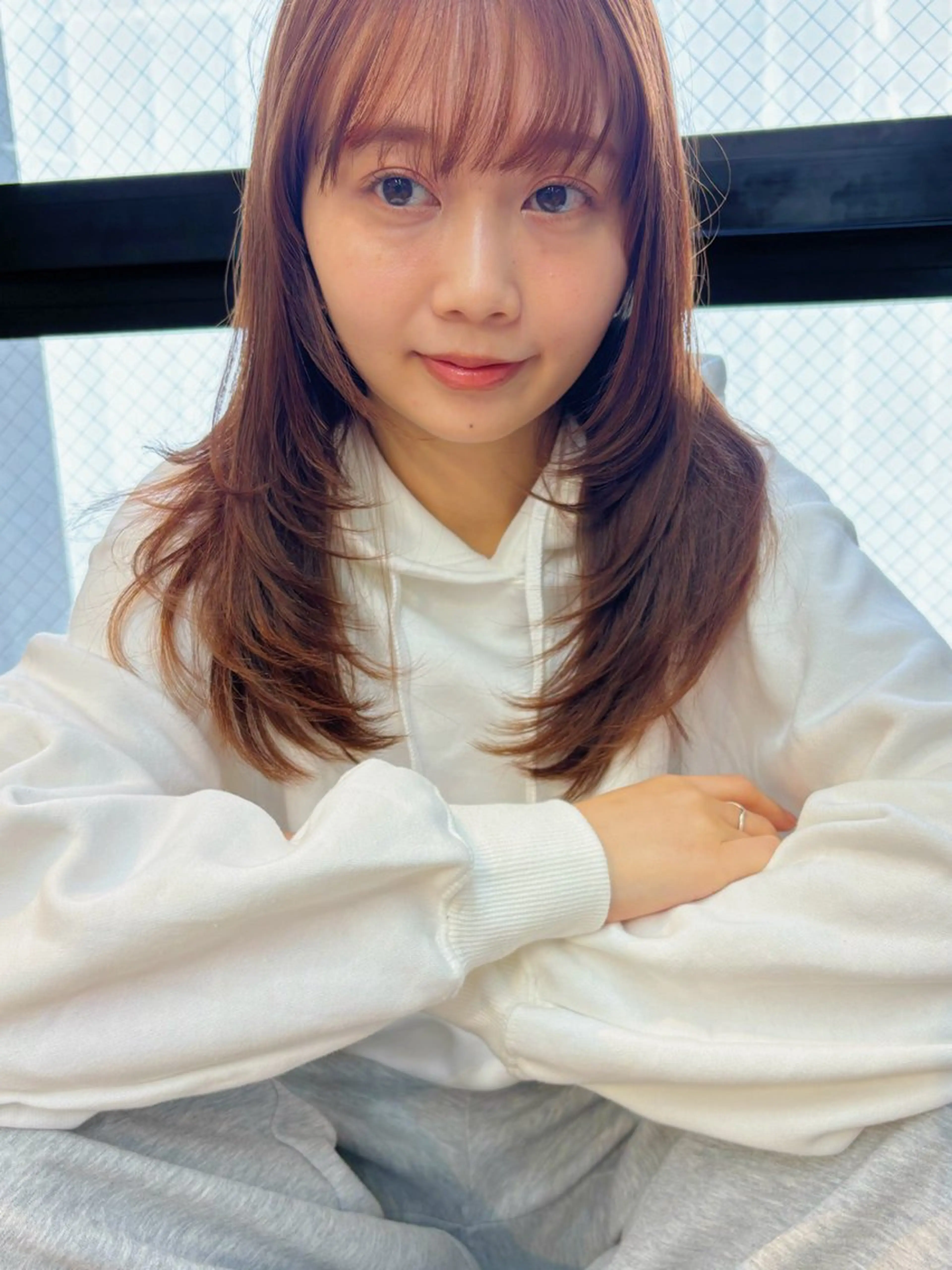 ミディアム 伸ばしかけ レイヤーカット カット ヘアカラー トリートメント ボブ/ミディアム 親しみやすさ/さくらのヘアスタイル