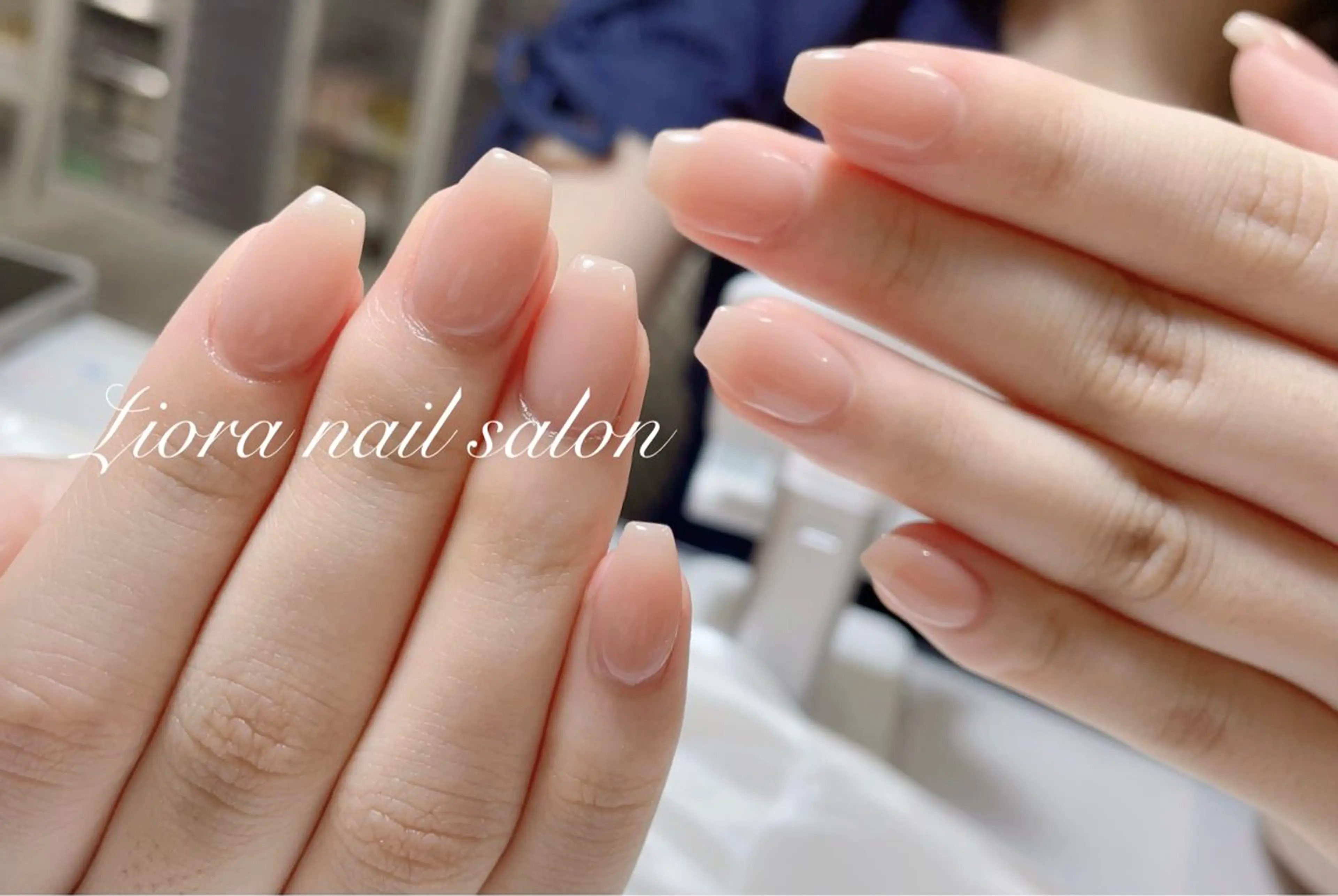 ネイル フレンチネイル ジェルネイル ガーリー グラデーション キラキラネイル ハンドネイル Liora nail スカルプ専門店のネイルデザイン