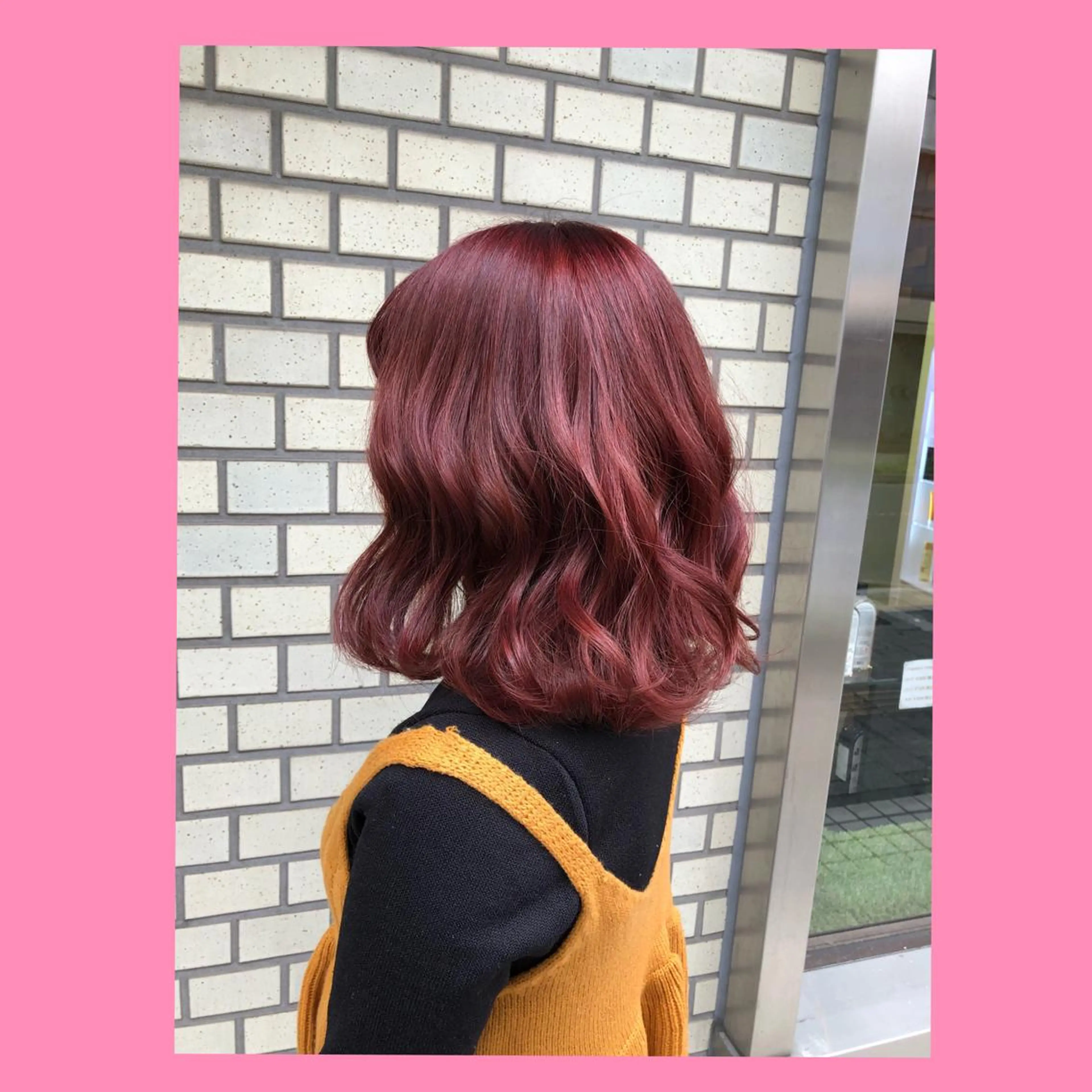 ミディアム カラー ブリーチ ケアブリーチ レッドカラー 韓国ヘア得意❤︎森澤 悠佳のヘアスタイル