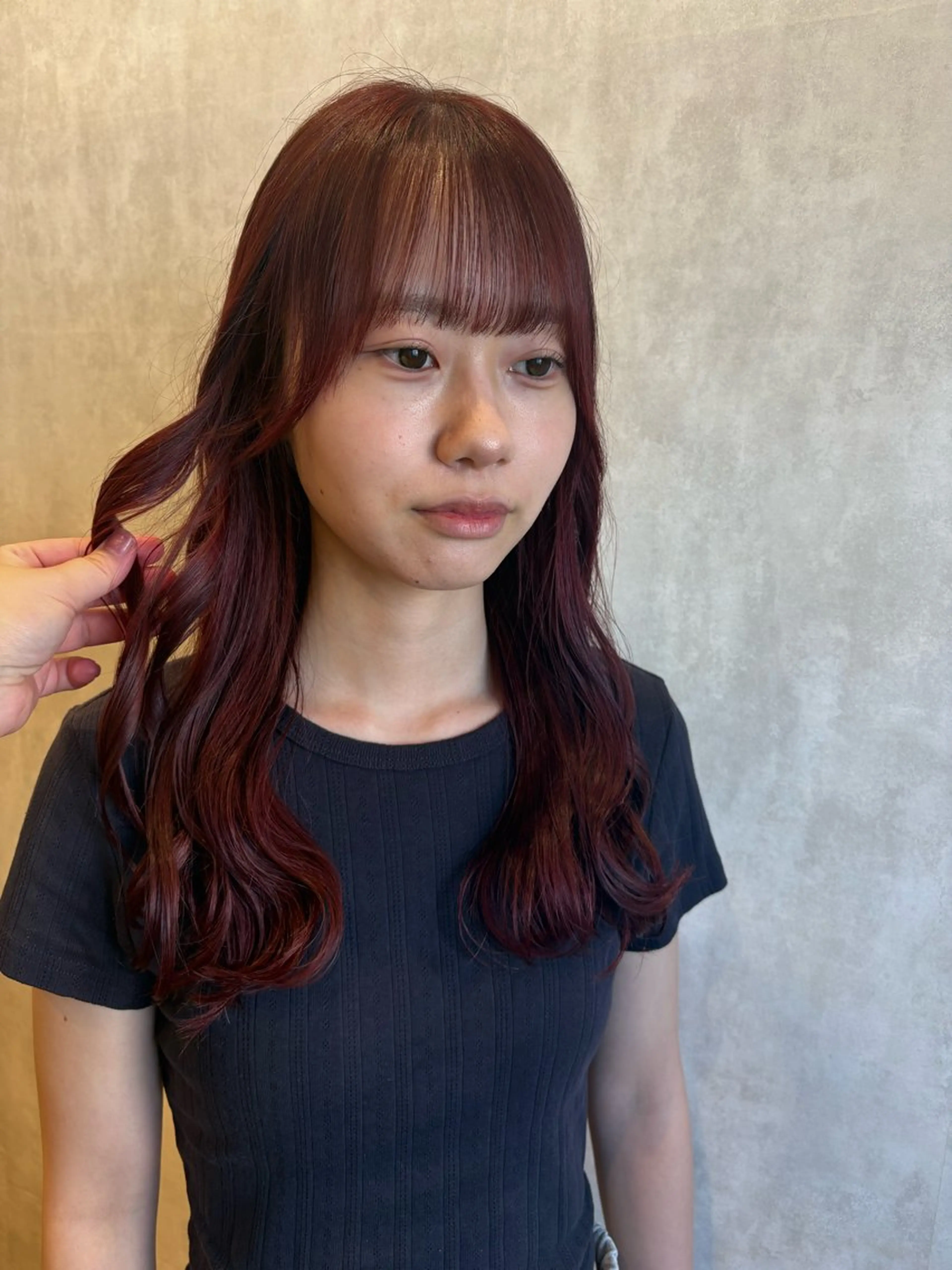ロング カラー カット ヘアカラー tokute 片岡心🐥のヘアスタイル