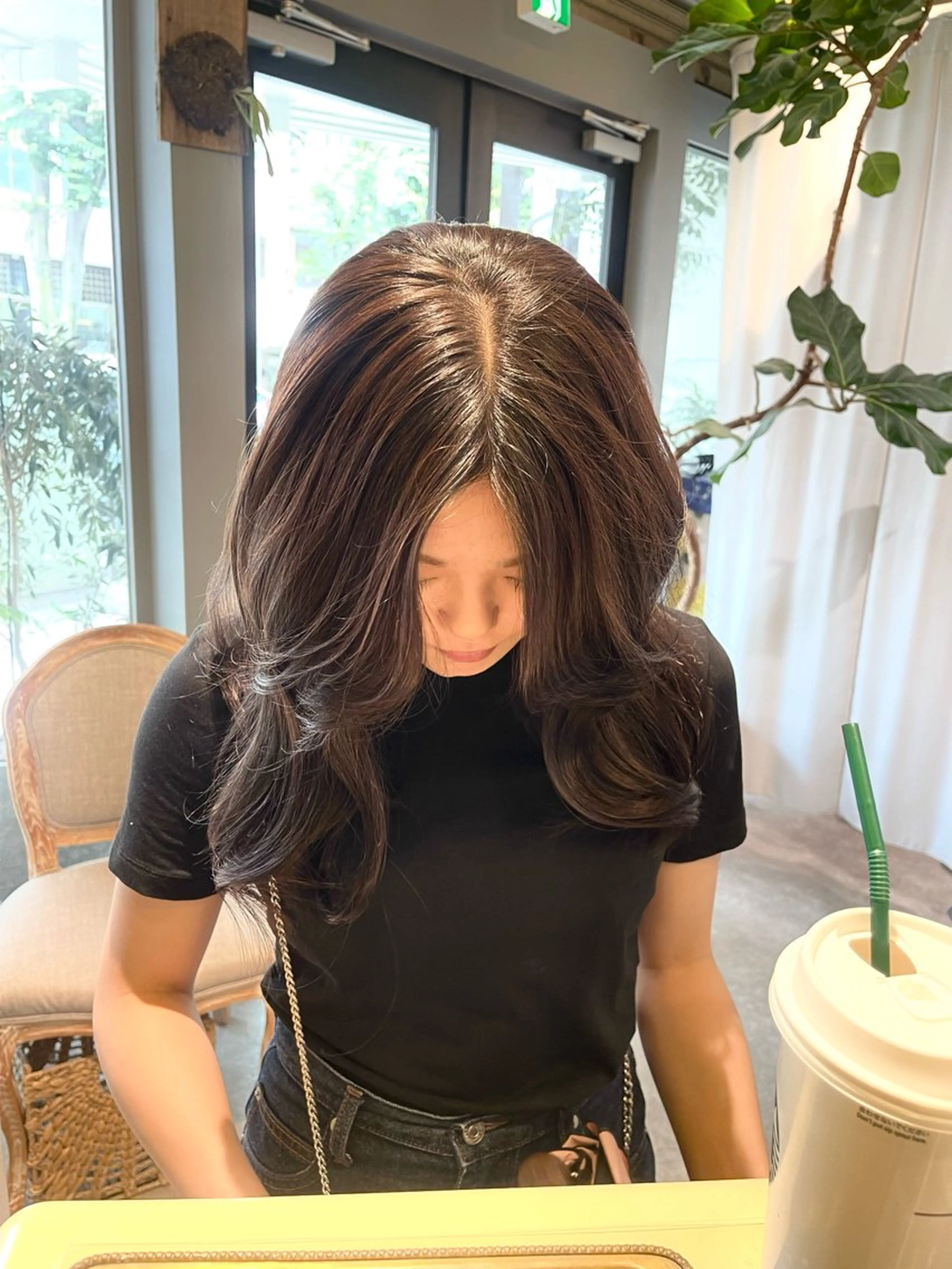 ロング 顔まわりレイヤー レイヤーカット ano ♡のヘアスタイル