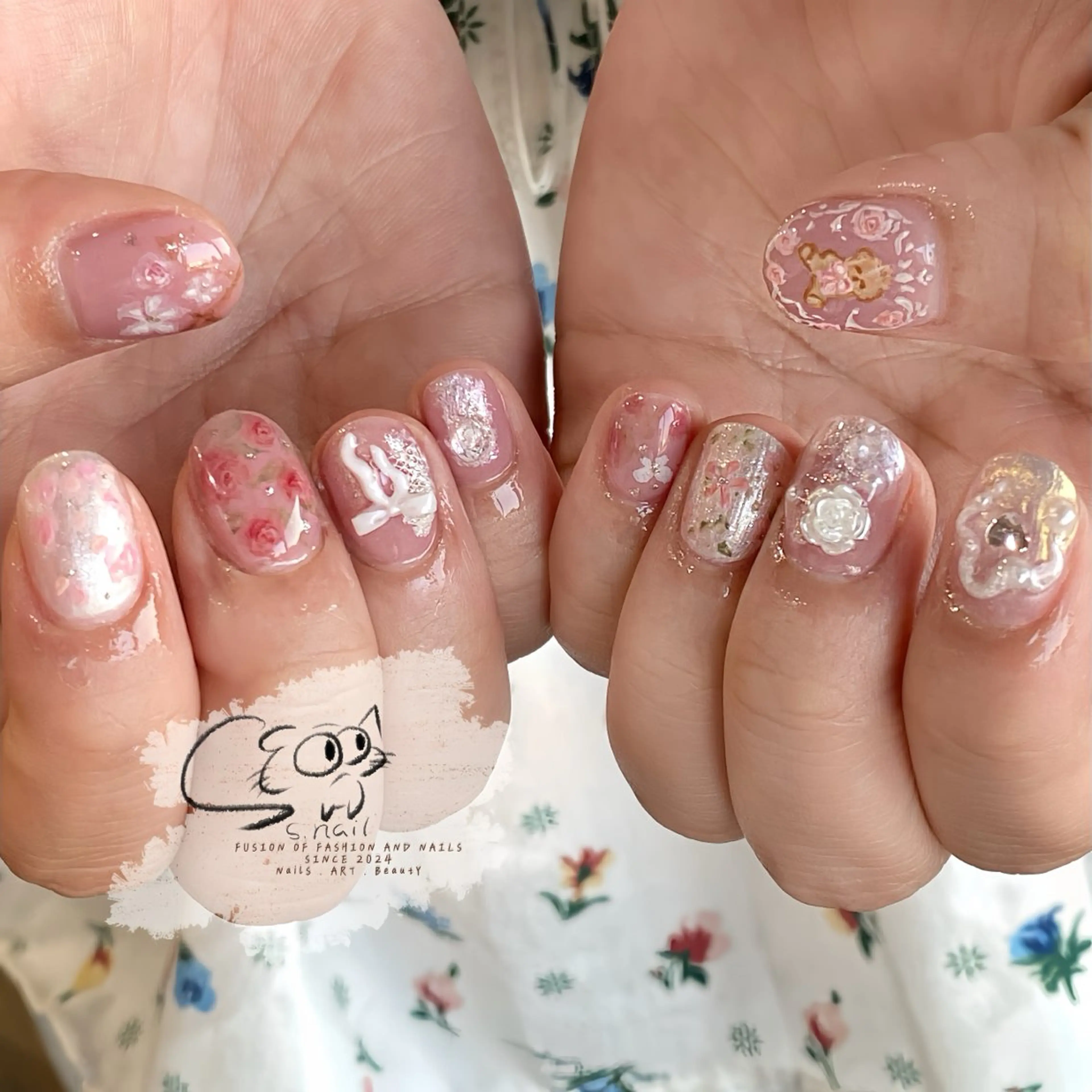 ネイル チークネイル フレンチネイル グラデーション マグネットネイル ワンカラーネイル S.nail _のネイルデザイン