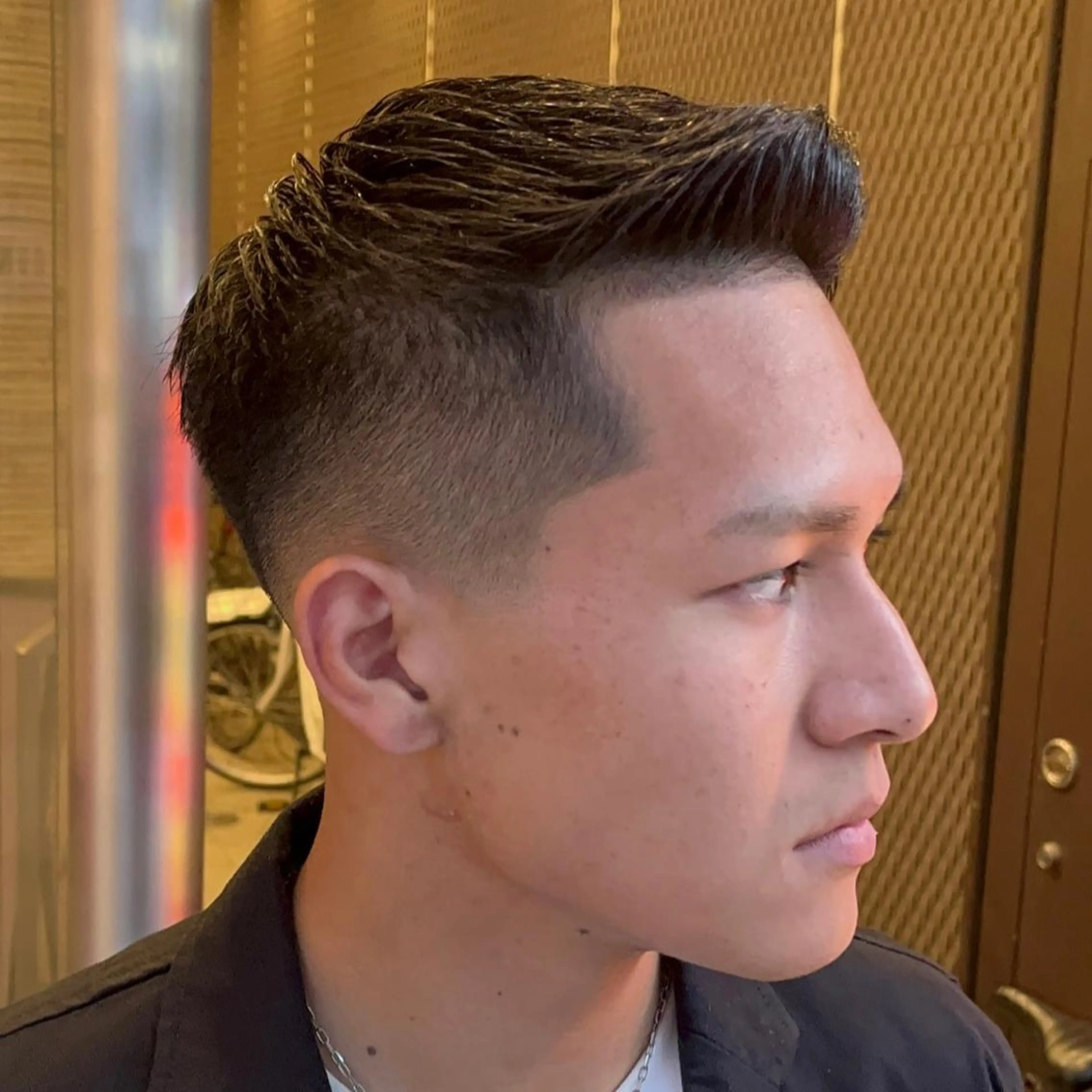 ショート メンズ フェードカット メンズパーマ スキンフェード スペインカール カット 立川/メンズパーマ 厚進太郎のヘアスタイル