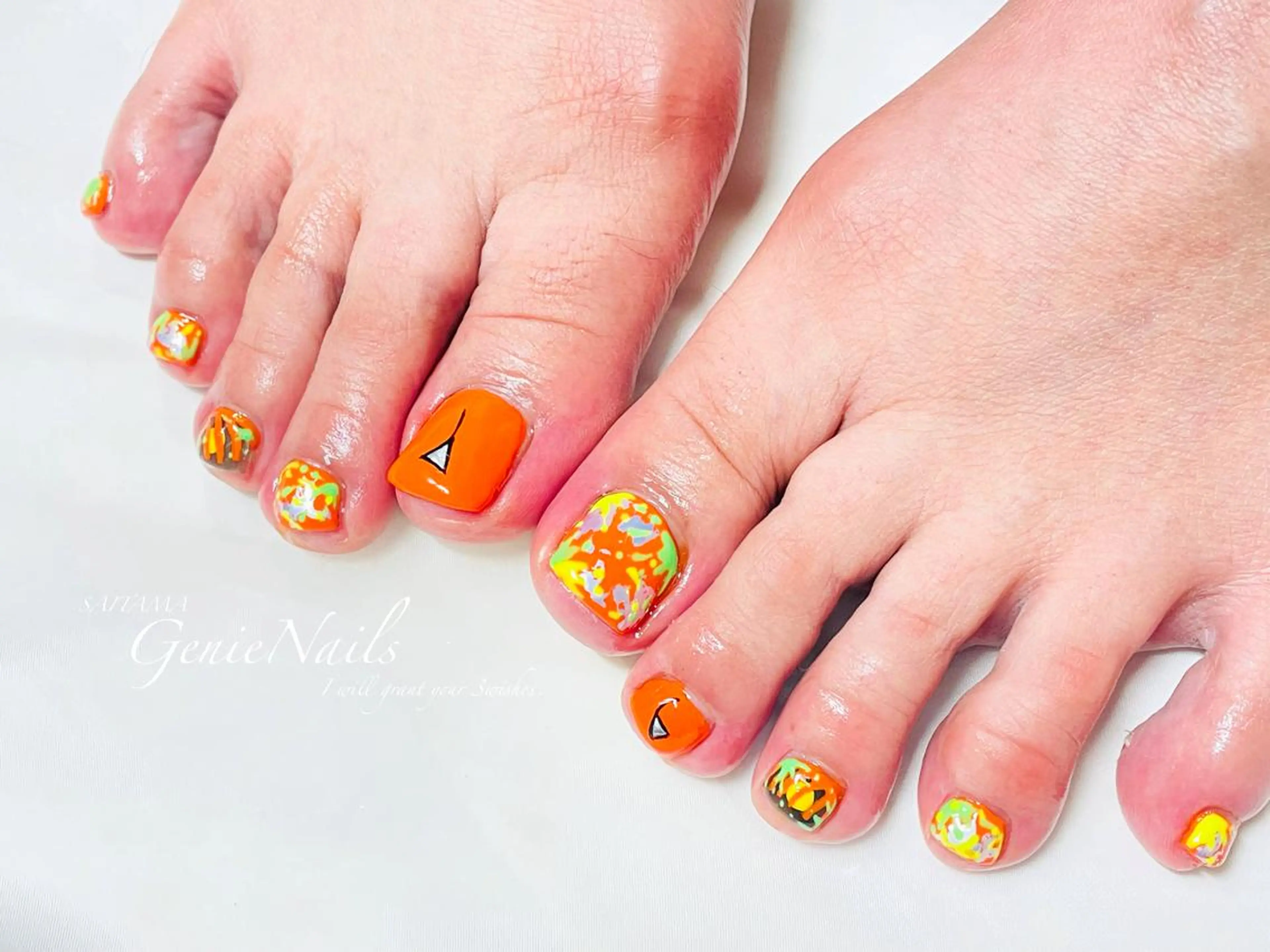 メンズ ネイル アートネイル フットネイル メンズネイル 持ち込み 冬ネイル Genie Nailsのネイルデザイン