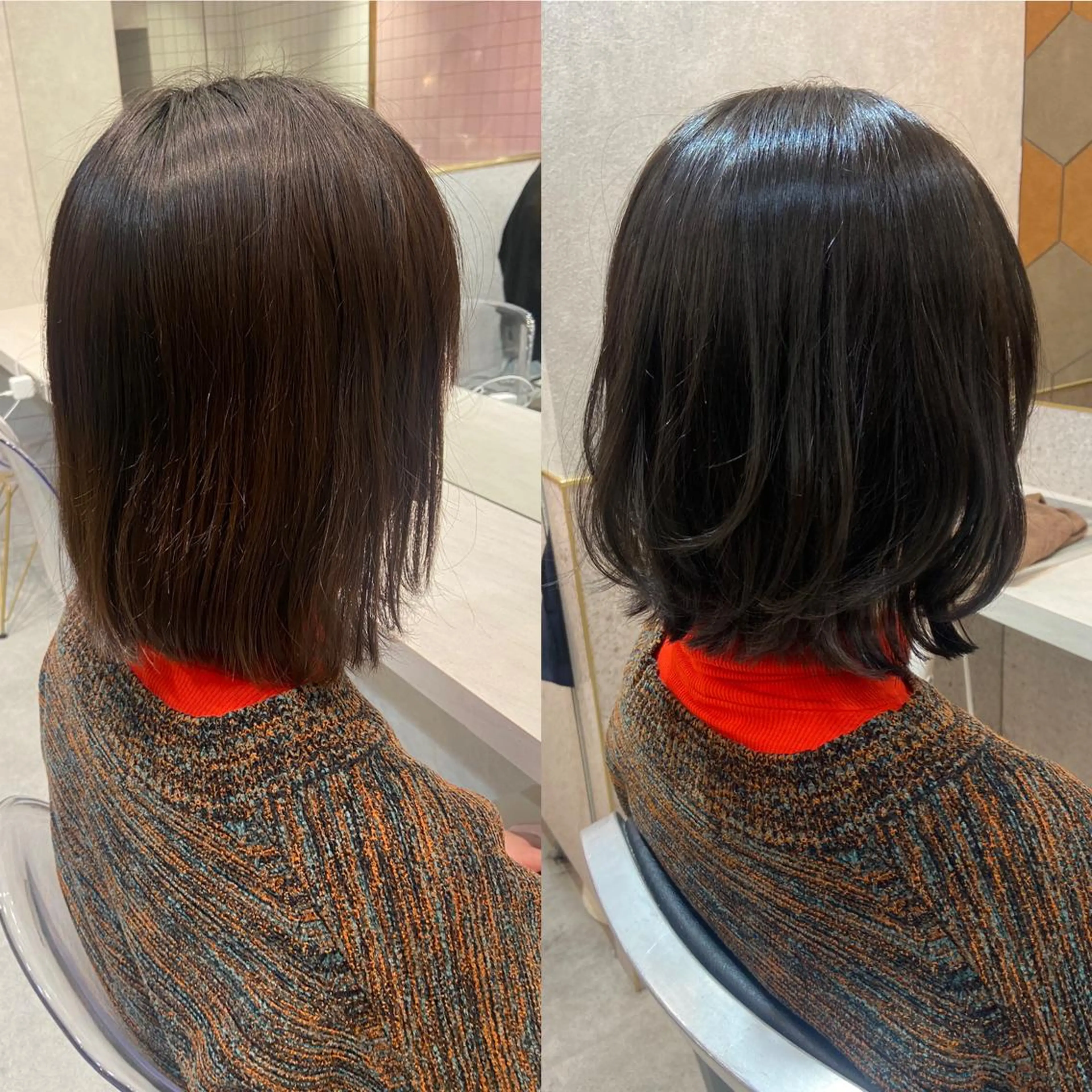 ミディアム カラー シールエクステ ブリーチ ダブルカラー ピンクカラー レッドカラー 新宿/韓国ヘア 中明度カラー/かやのヘアスタイル