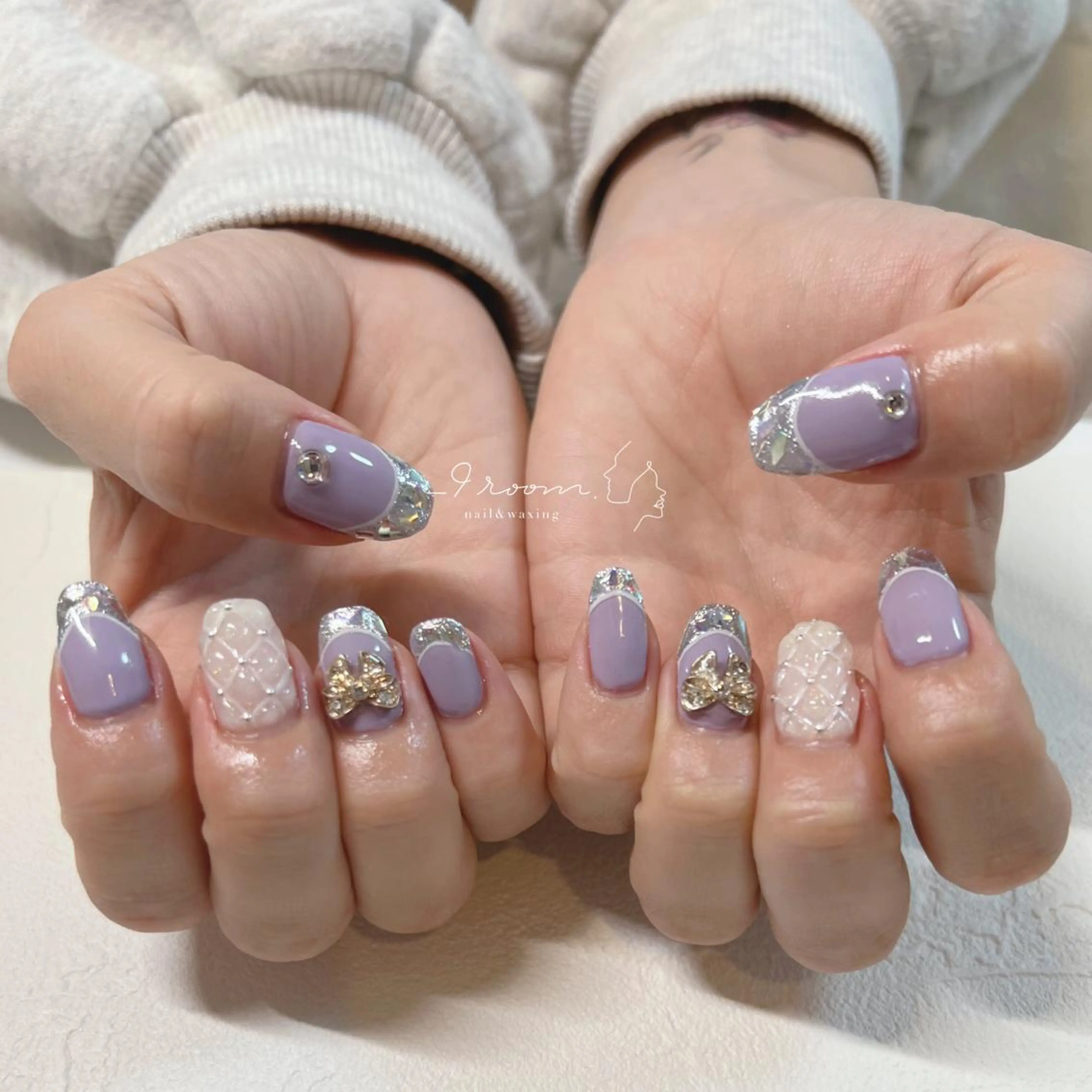ネイル パープル _9 room. Yoshimiのネイルデザイン