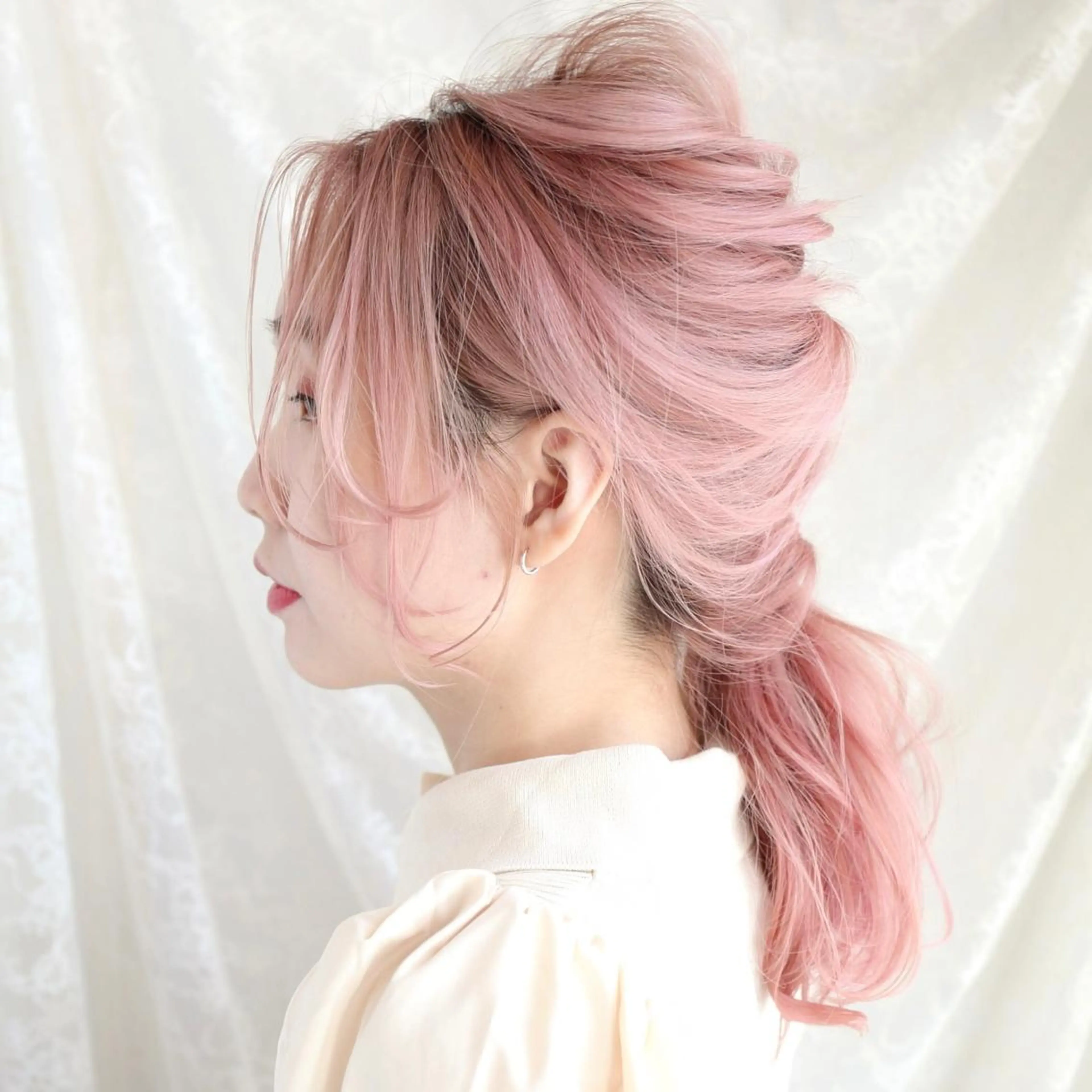 セミロング カラー ヘアアレンジ Plaatje💐 ゆずはのヘアスタイル