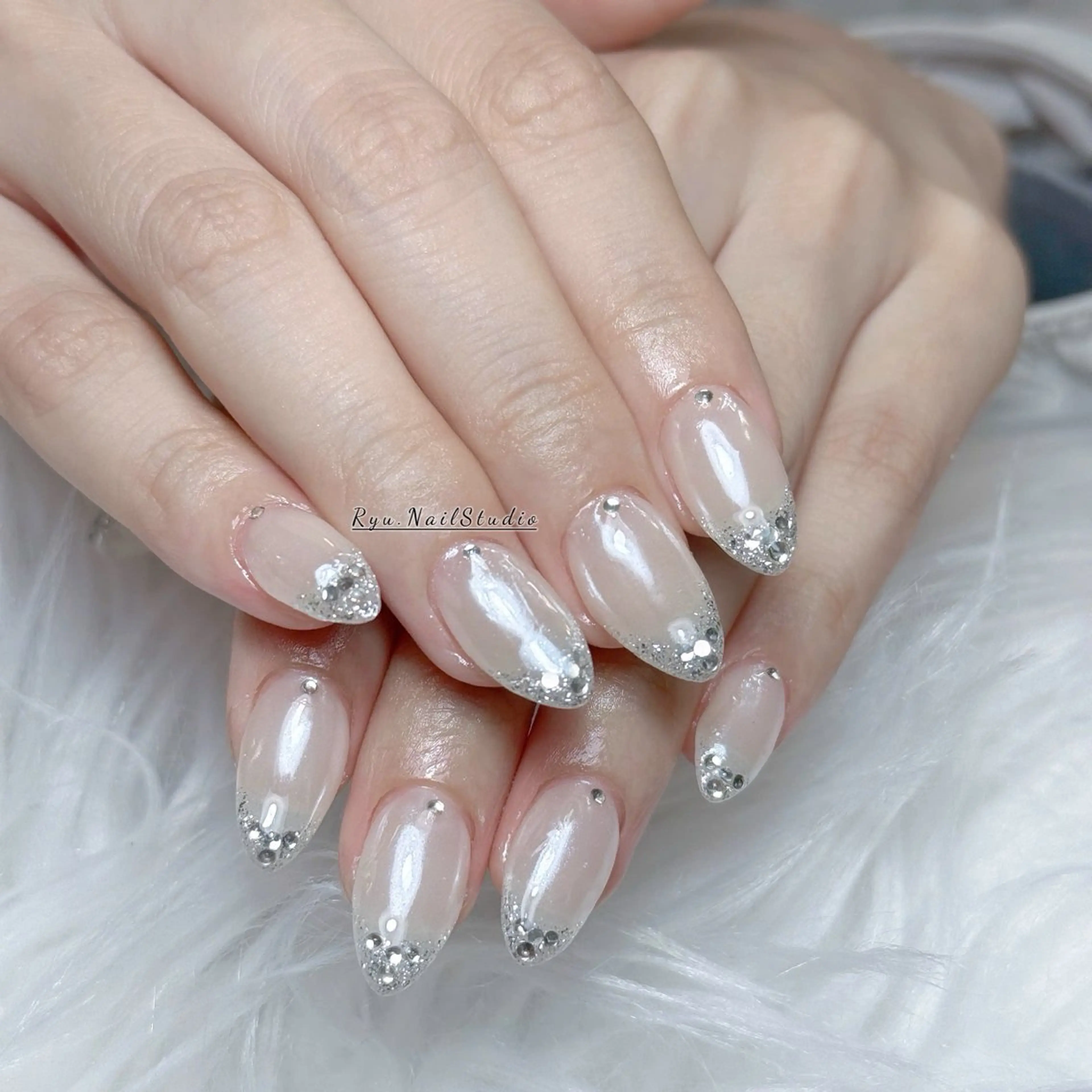 ネイル アートネイル フレンチネイル ジェルネイル ニュアンスネイル オフィスネイル ハンドネイル Ryunail所属・Ryu Nail NekoChanのネイルデザイン