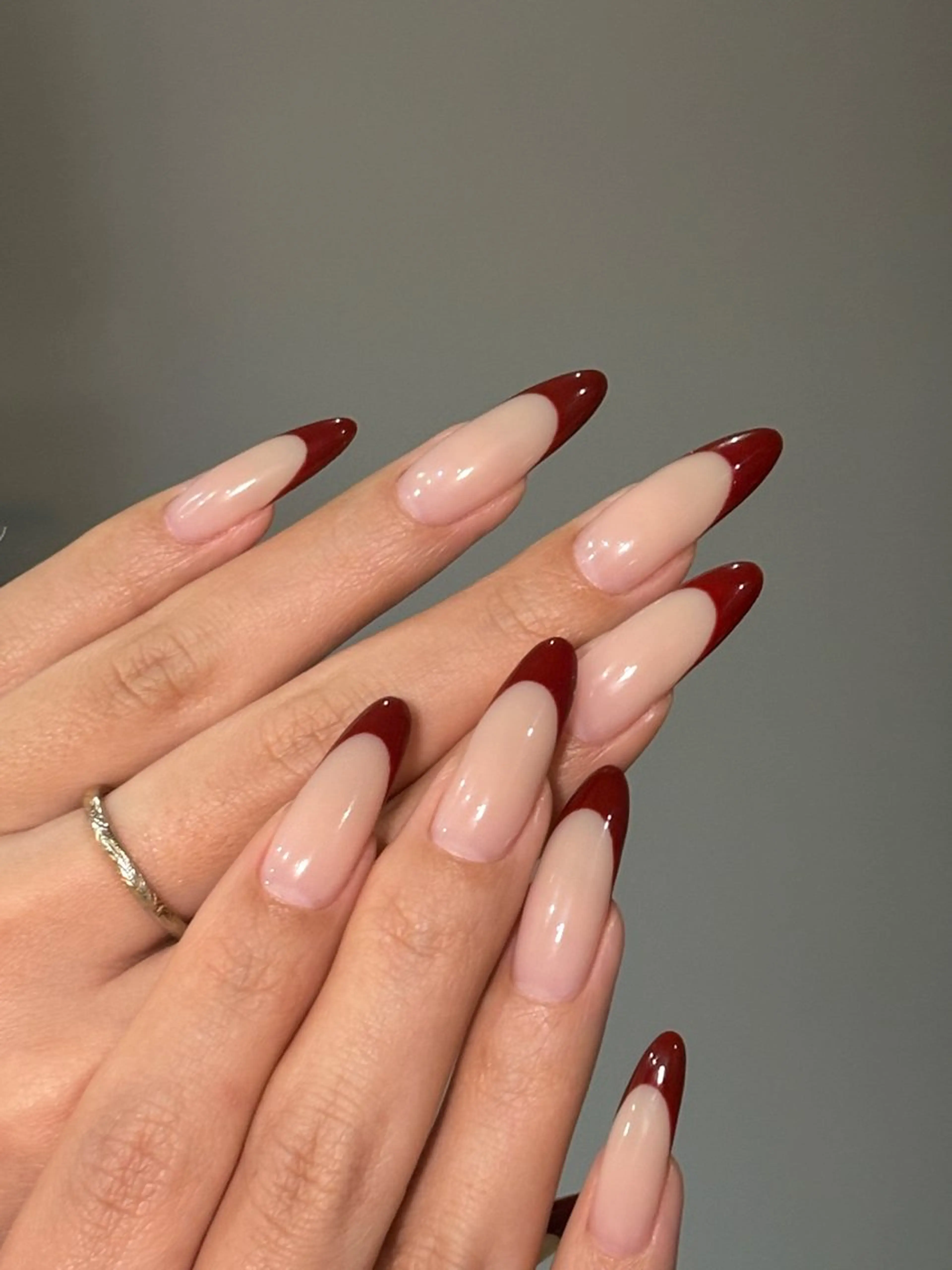 ネイル フレンチネイル ハンドネイル Dark honey スカルプ専門原宿店のネイルデザイン