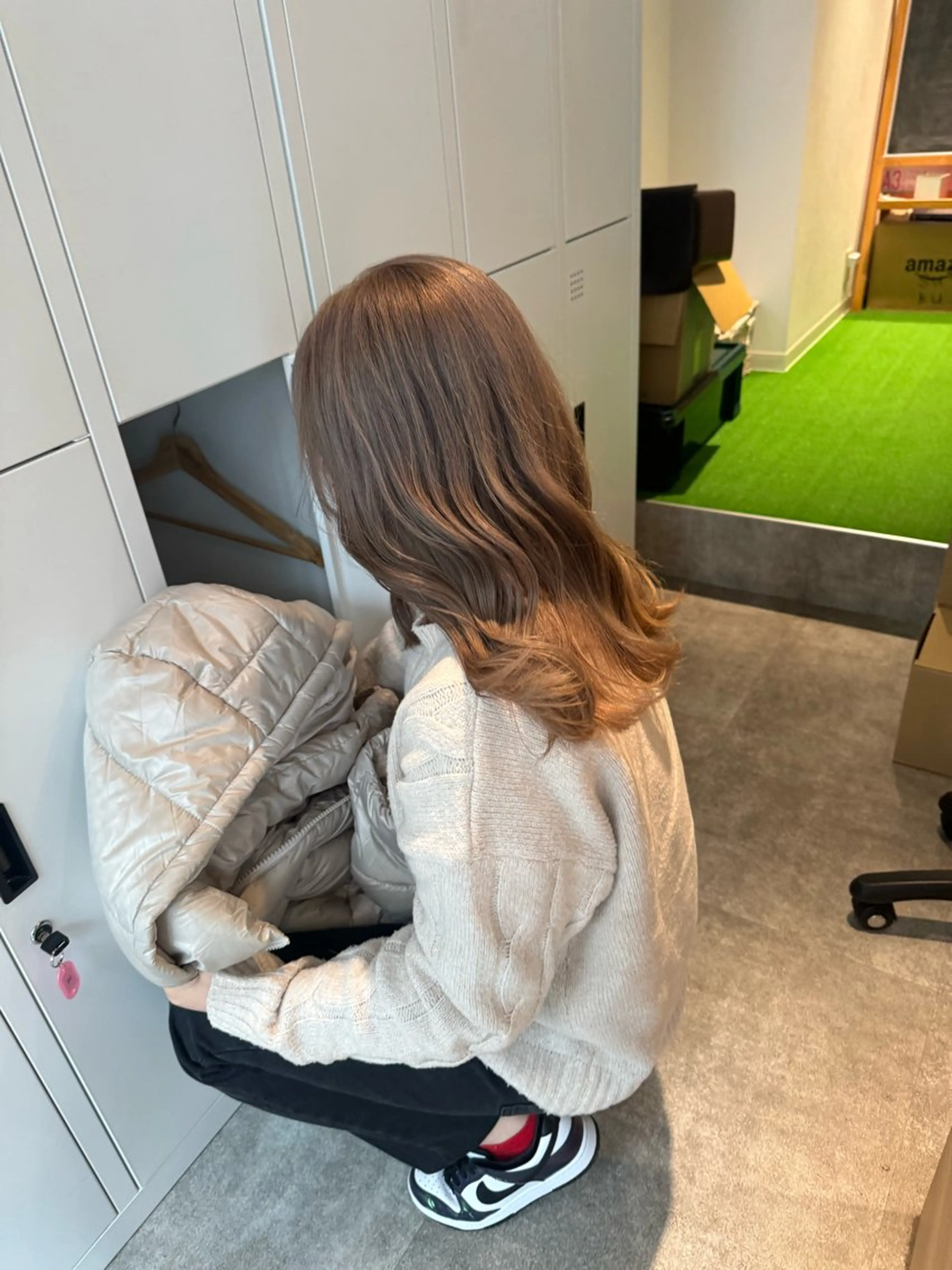 セミロング カラー ブリーチ ハイトーンカラー カット ヘアカラー オスズ 🎀´-のヘアスタイル