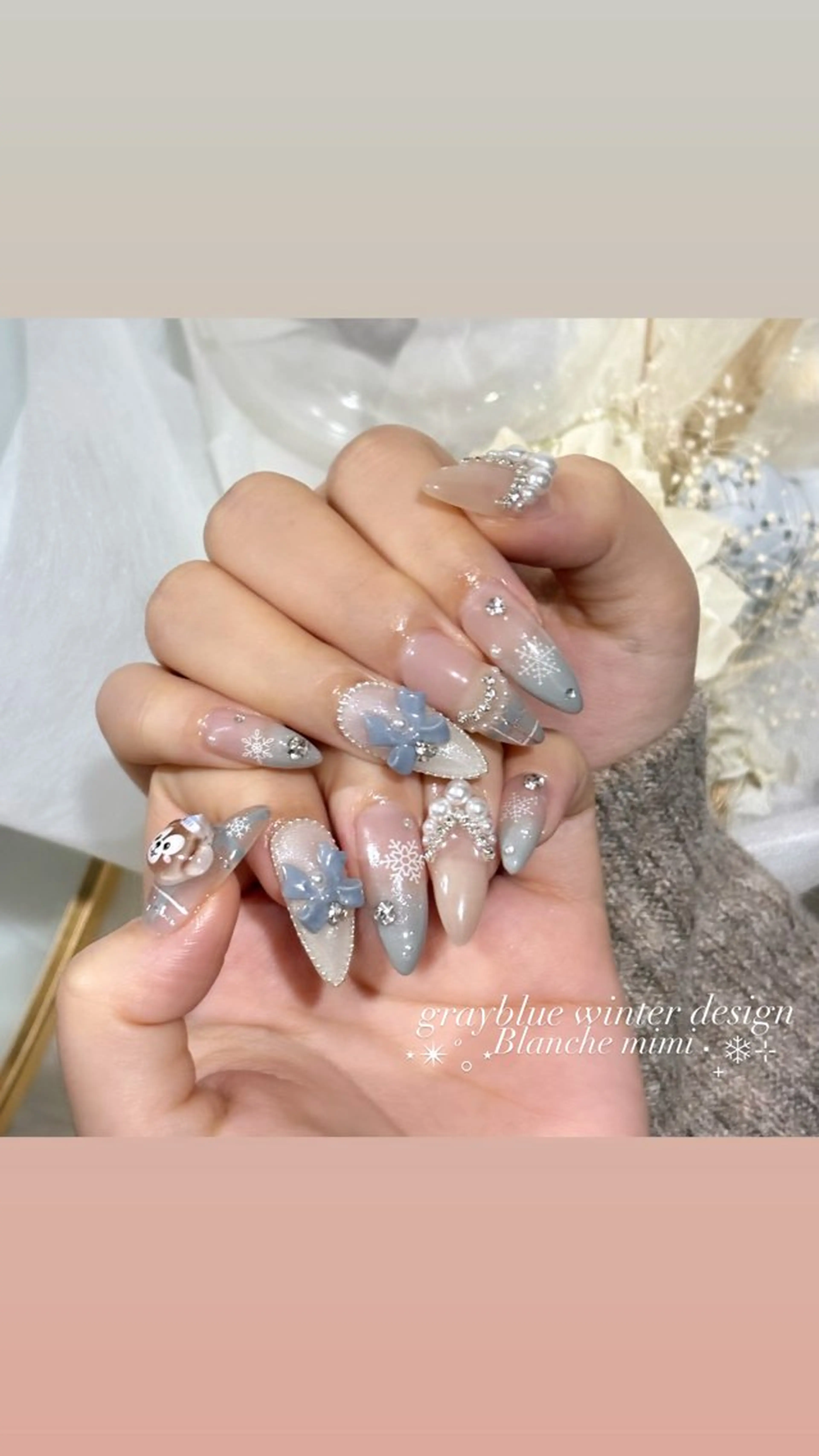 ネイル ハンドネイル Blanche mimi.u_aのネイルデザイン