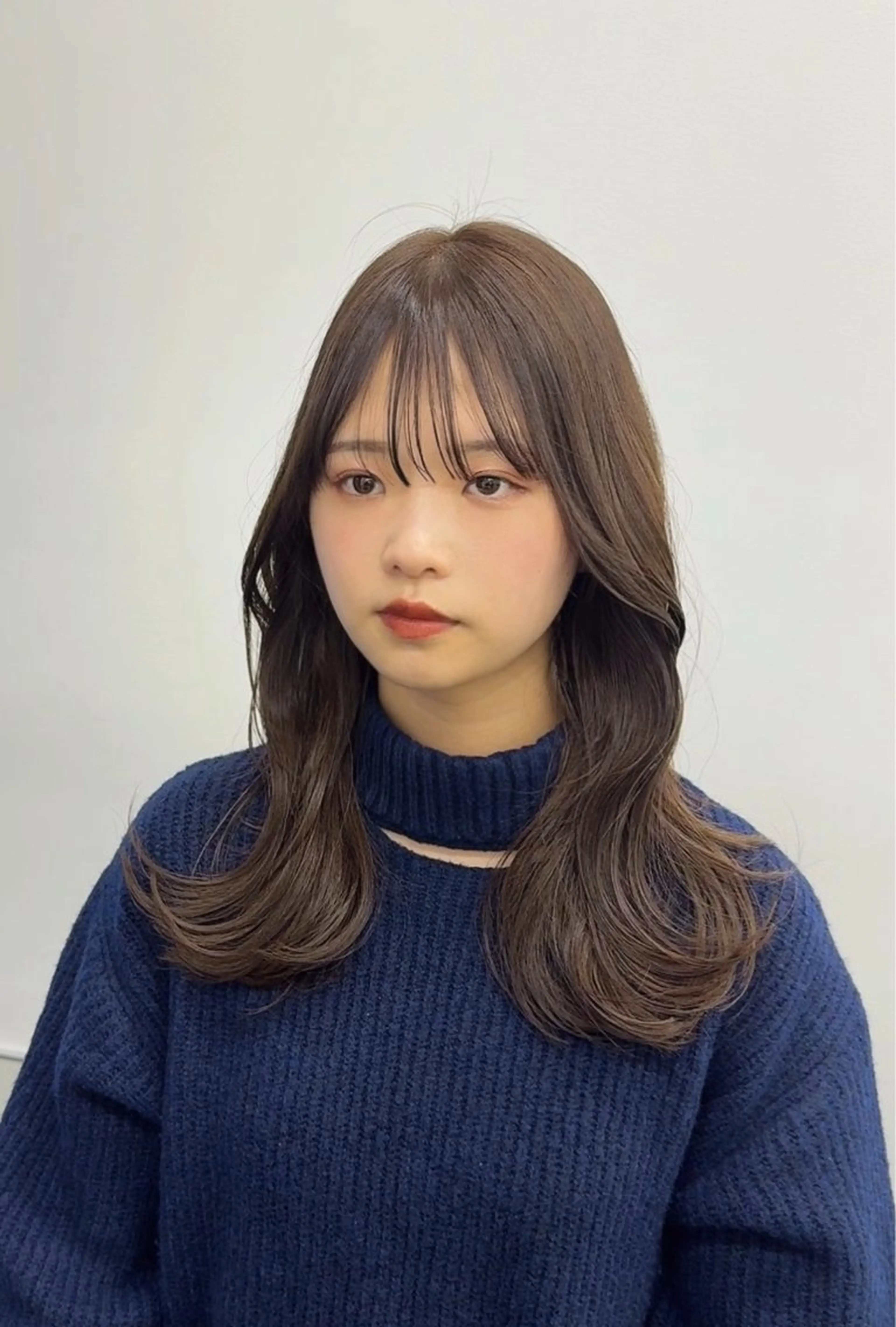 ロング カラー ベージュカラー ヘーゼル くびれヘア 韓国風ヘア くびれレイヤー カット ヘアカラー トリートメント 韓国ヘア🇰🇷 スズキのヘアスタイル