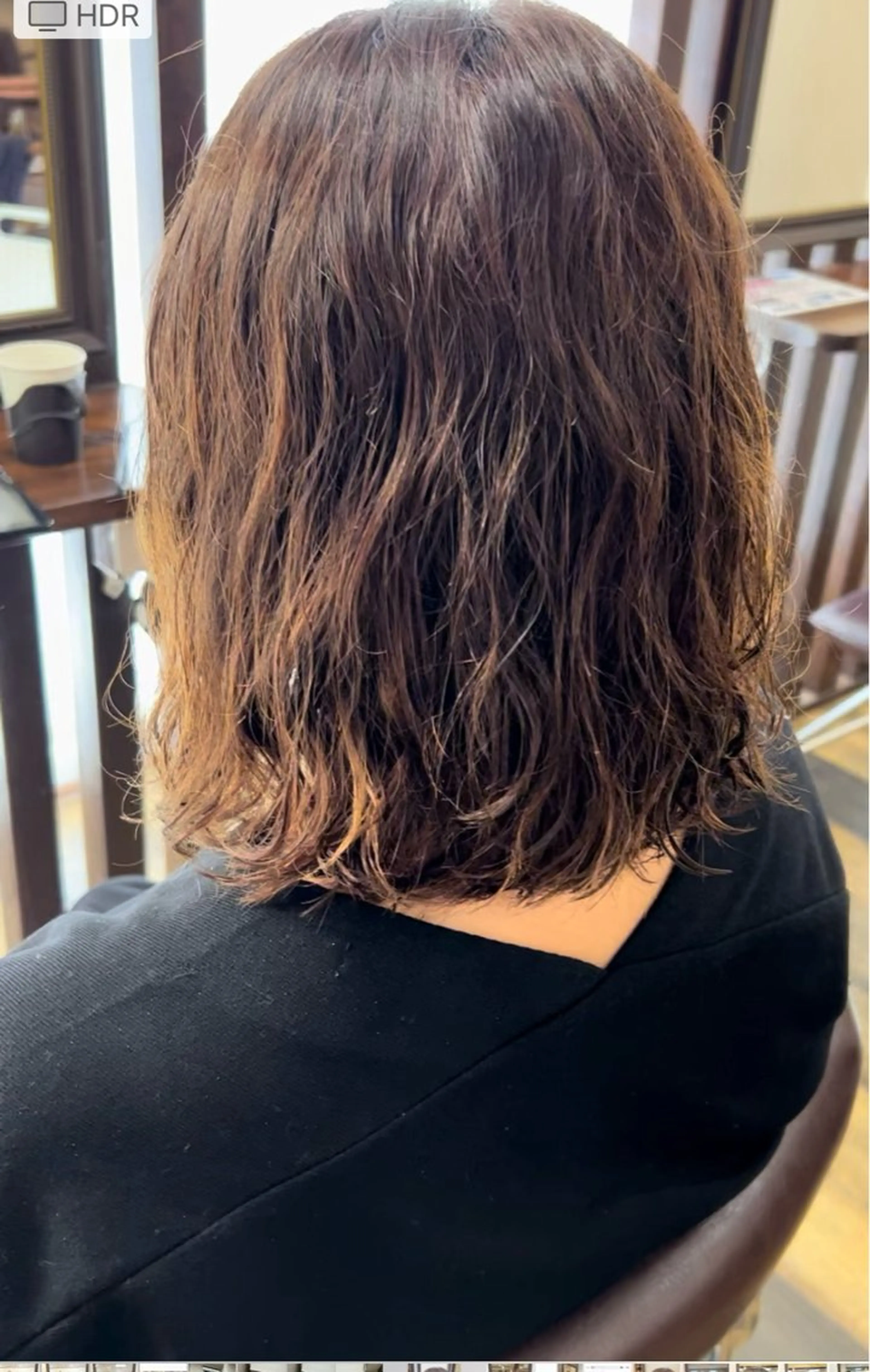 ミディアム パーマ canonart上田 里恵のヘアスタイル