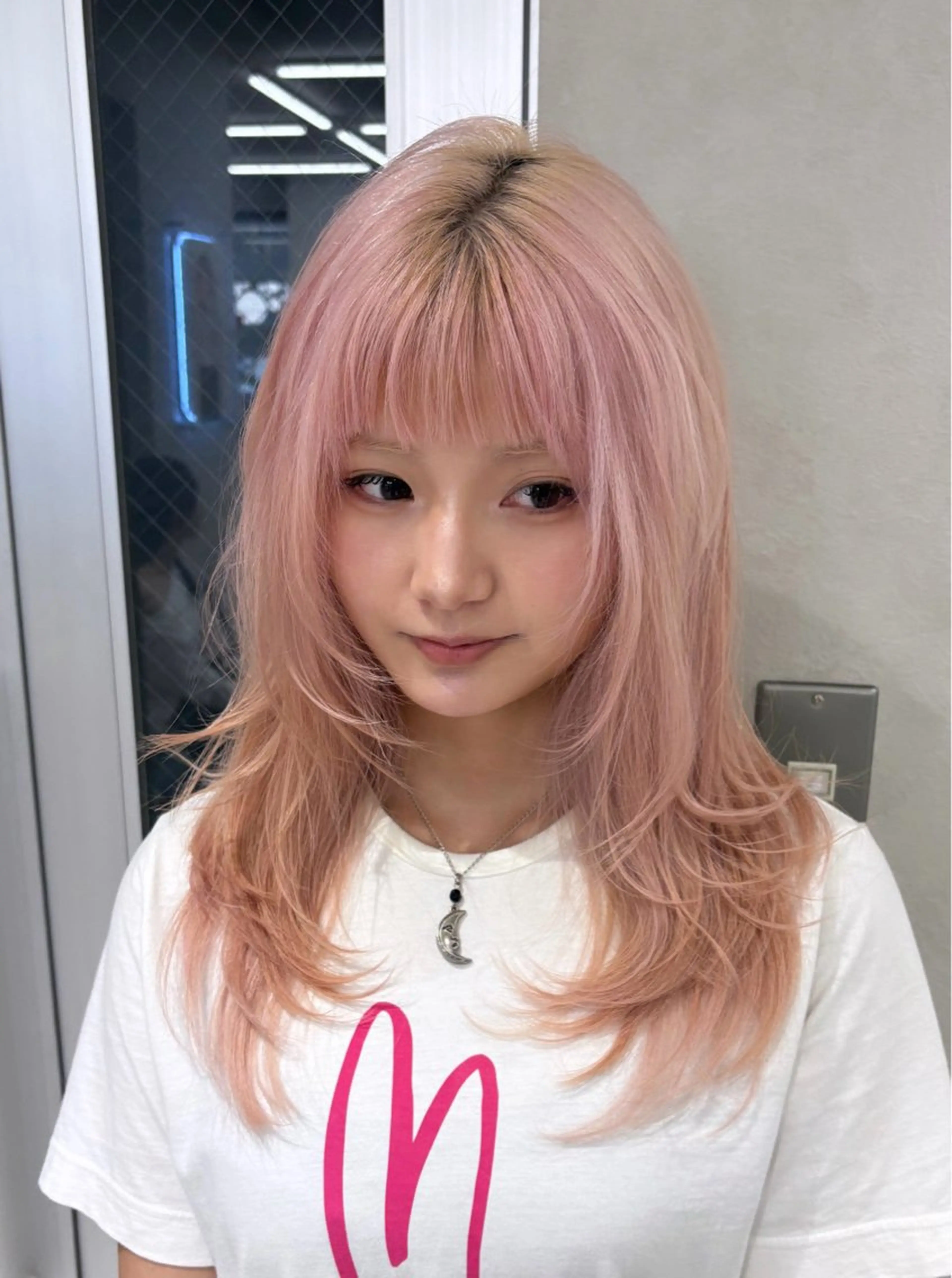 セミロング ハッシュカット ハイレイヤー 韓国風ヘア レイヤーカット Yuta✂︎ 韓国レイヤー🪽のヘアスタイル