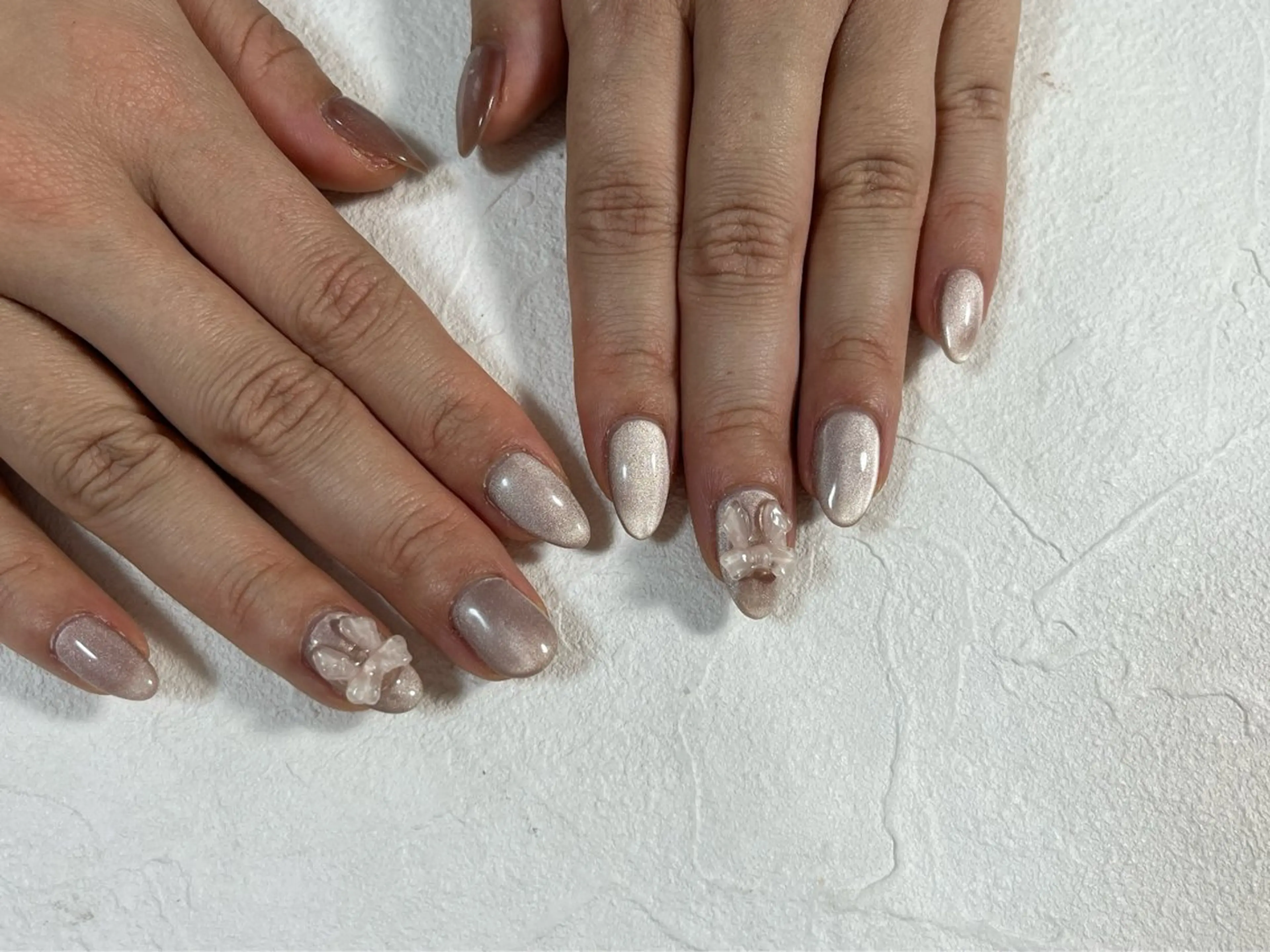 ネイル オーロラネイル フットネイル フレンチネイル ジェルネイル 韓国ネイル ハンドネイル kiki nail たまプラーザのネイルデザイン