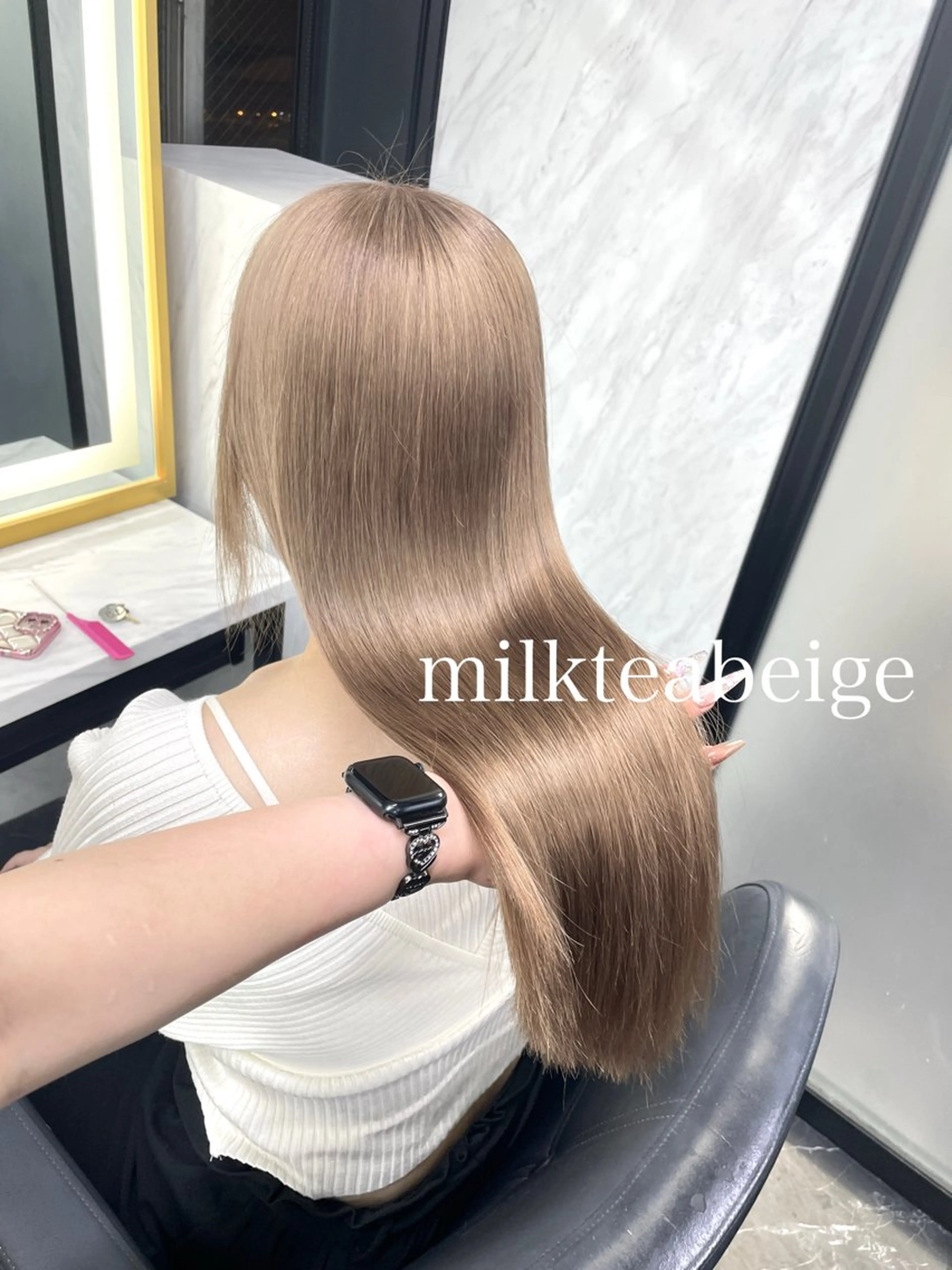 セミロング カラー カット ヘアカラー トリートメント エクステ🩵ブリーチ 韓国ヘア🩵KAEのヘアスタイル