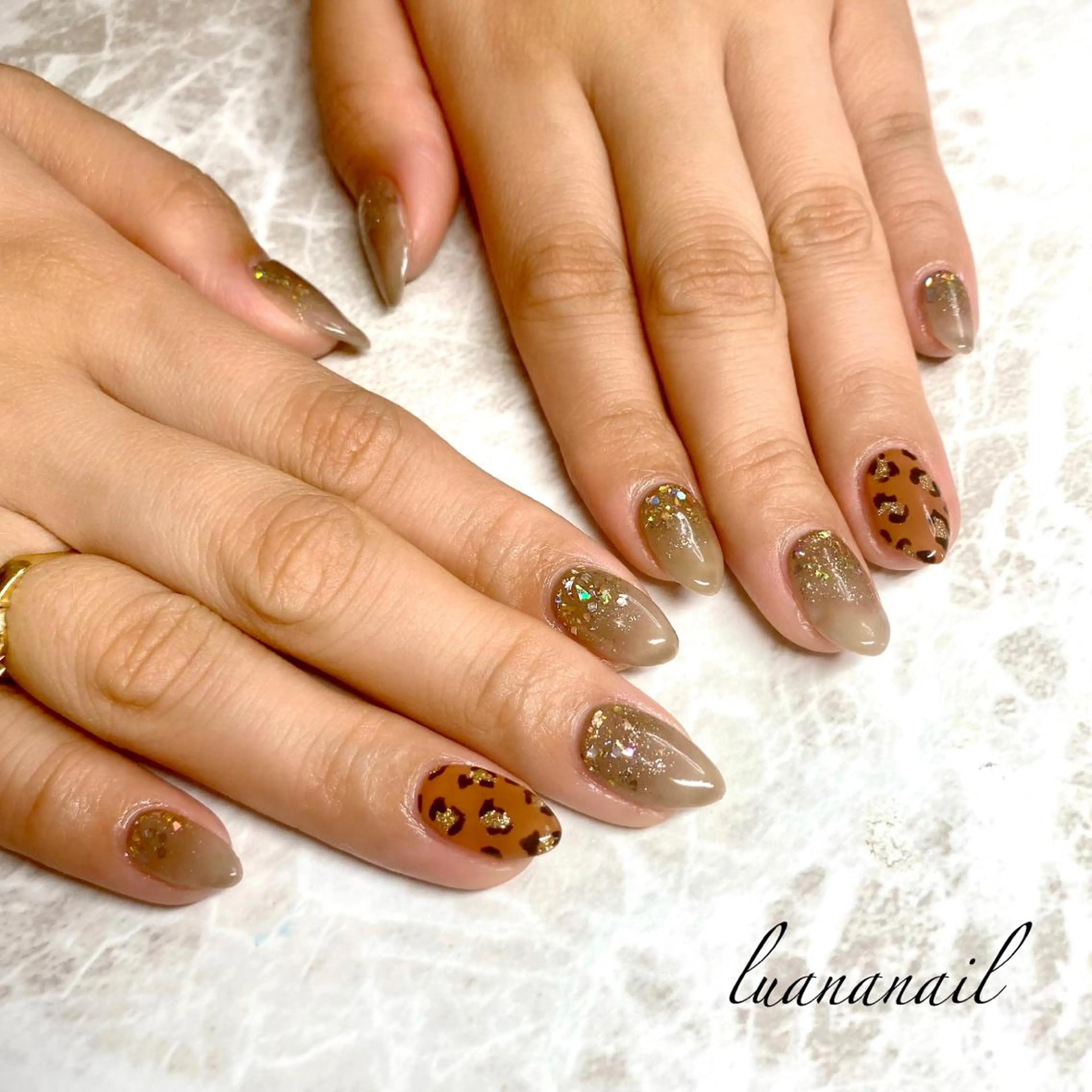ネイル ブラウン luana nailのネイルデザイン