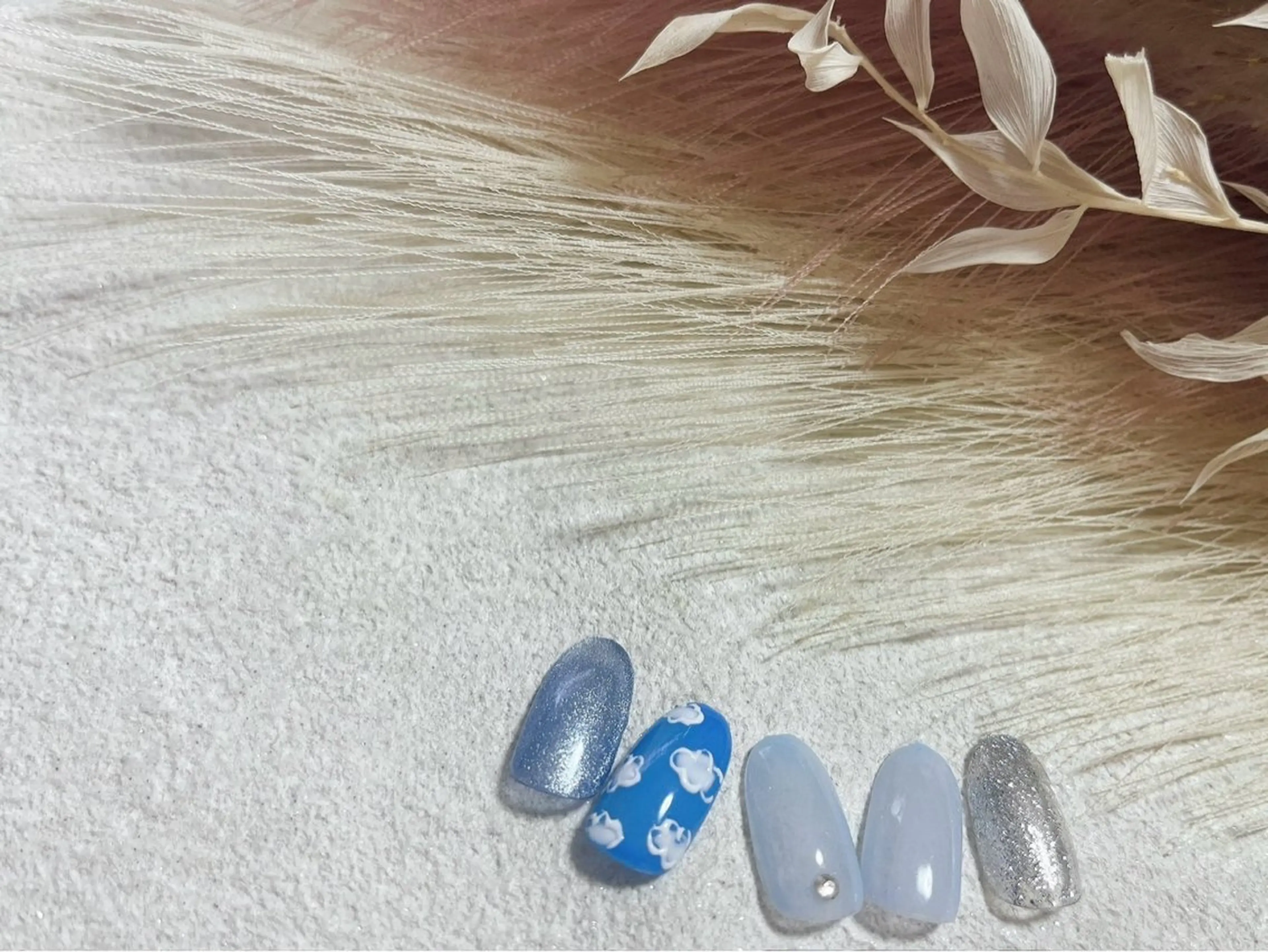 ネイル ジェルネイル メンズネイル パラジェル 春ネイル ワンホンネイル kiki nail たまプラーザのネイルデザイン