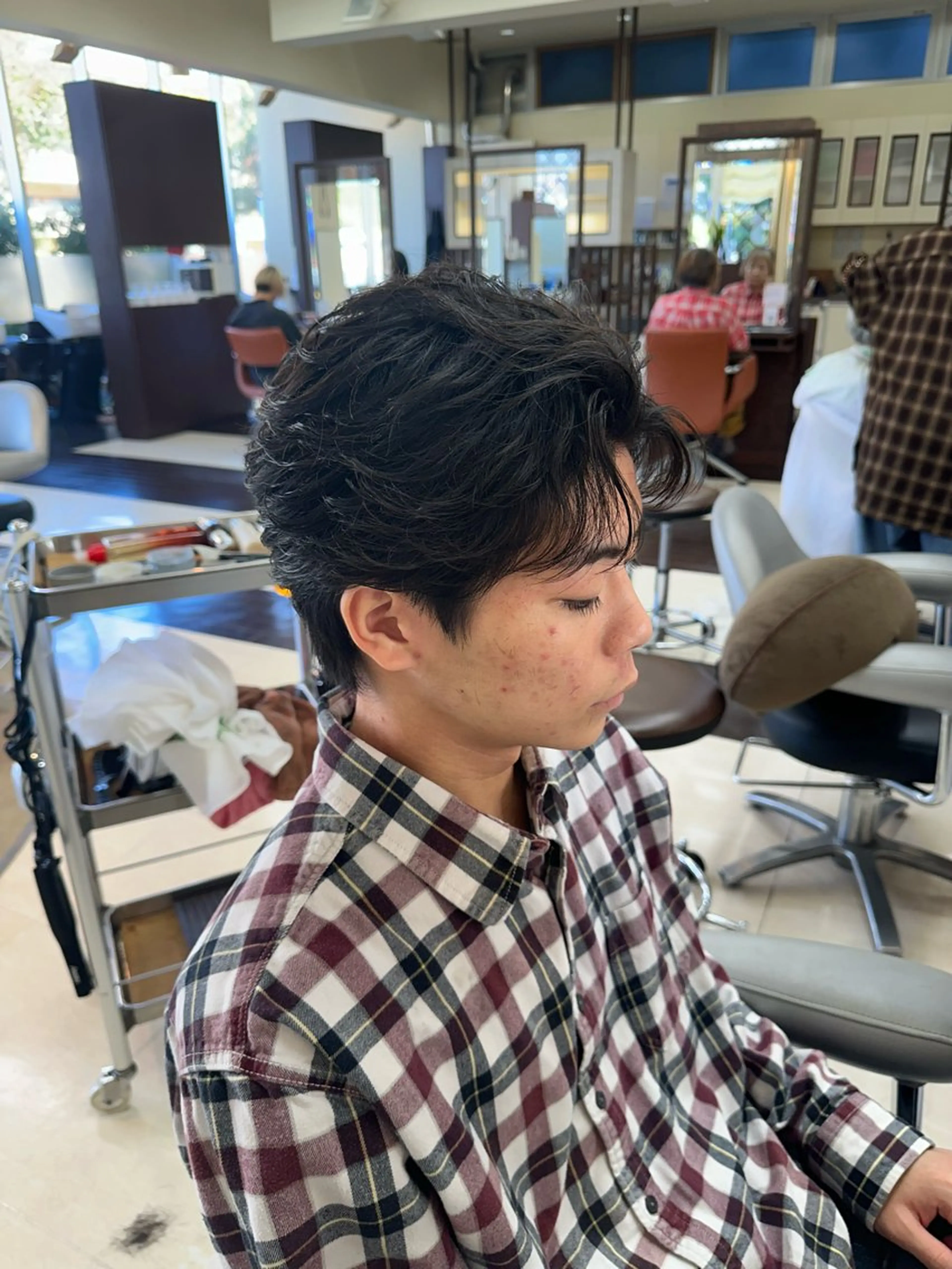 ショート カラー パーマ メンズ ショートヘア カット パーマ ヘアセット 毎月230人担当/ メンズヘア/清和武虎のヘアスタイル