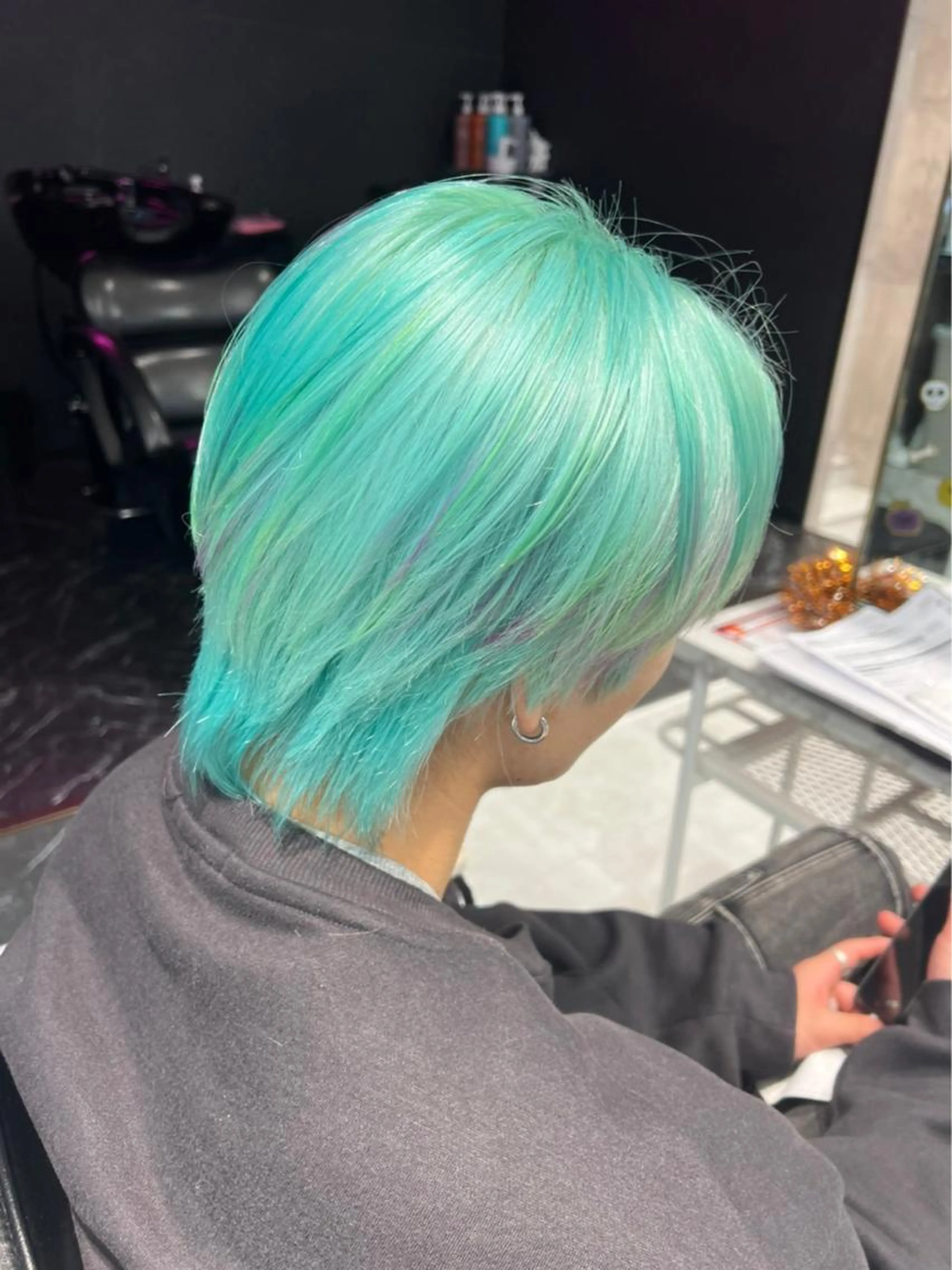 【メンズ限定】♡🫐ブリーチ＋カラー＋カット🫐♡の写真