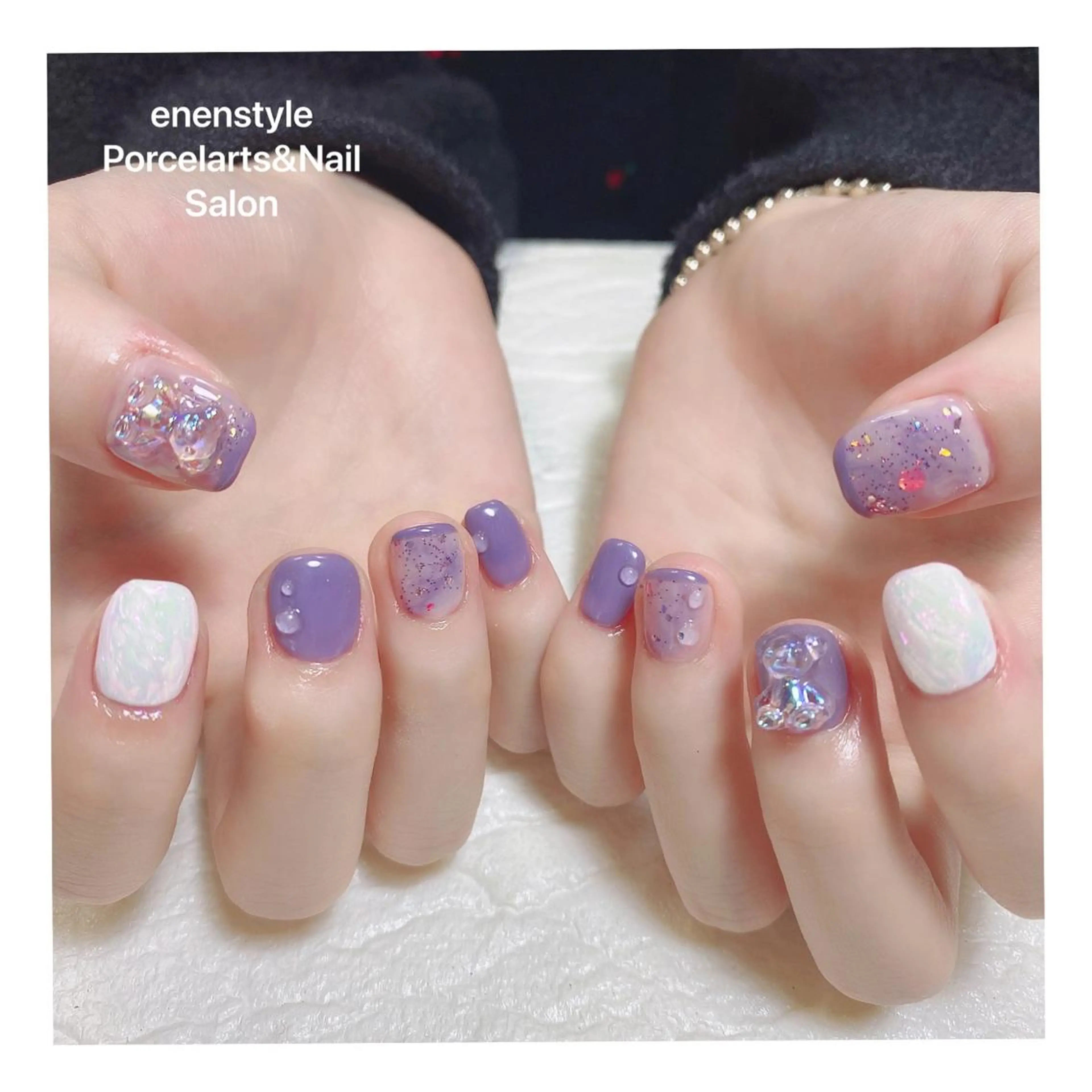 ミディアム ネイル ハンドネイル 👑enen style👑のネイルデザイン