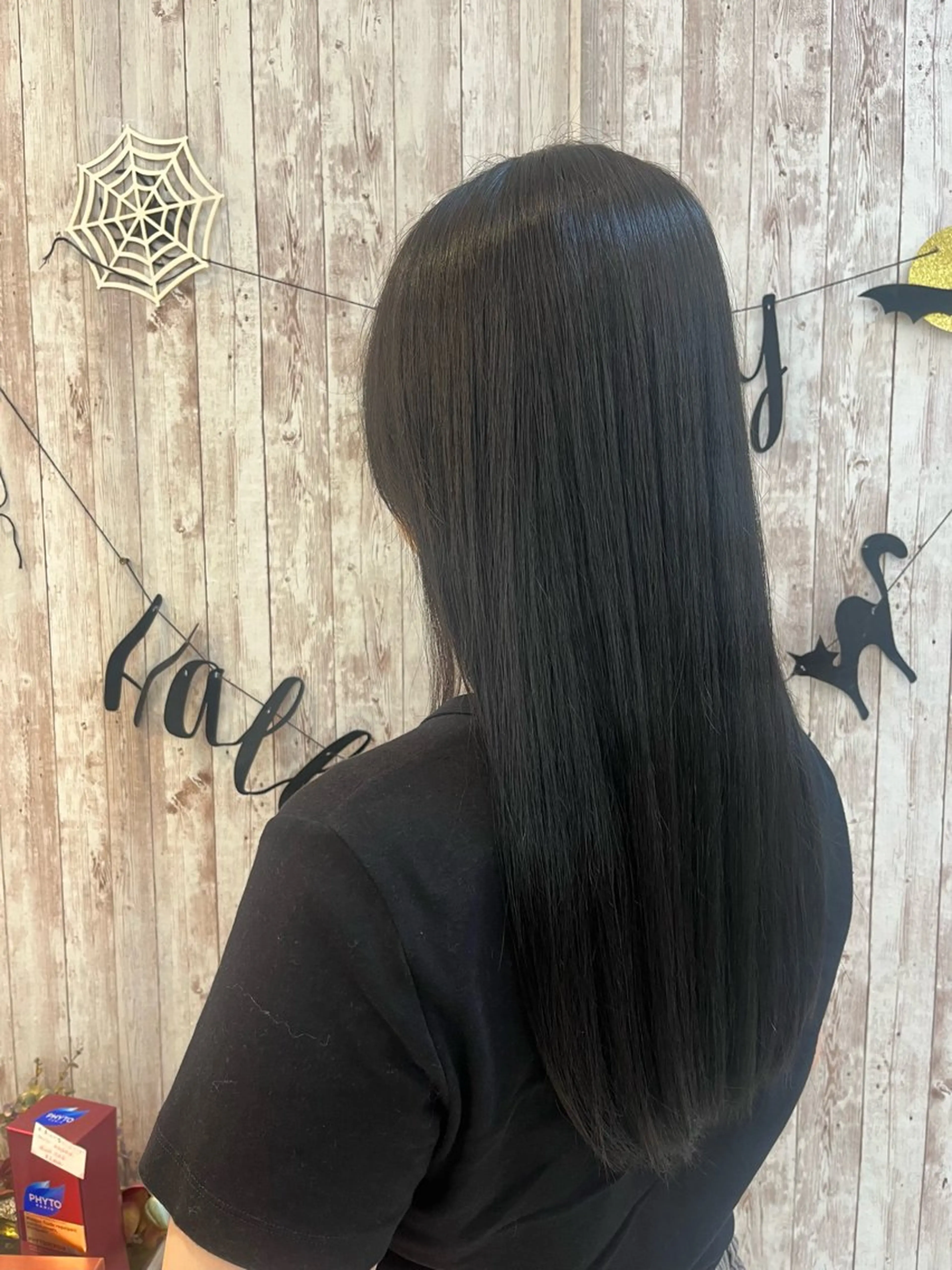 ロング カラー 黒髪 ブルーカラー ブルーブラック トリートメント minami 🌿‬のヘアスタイル