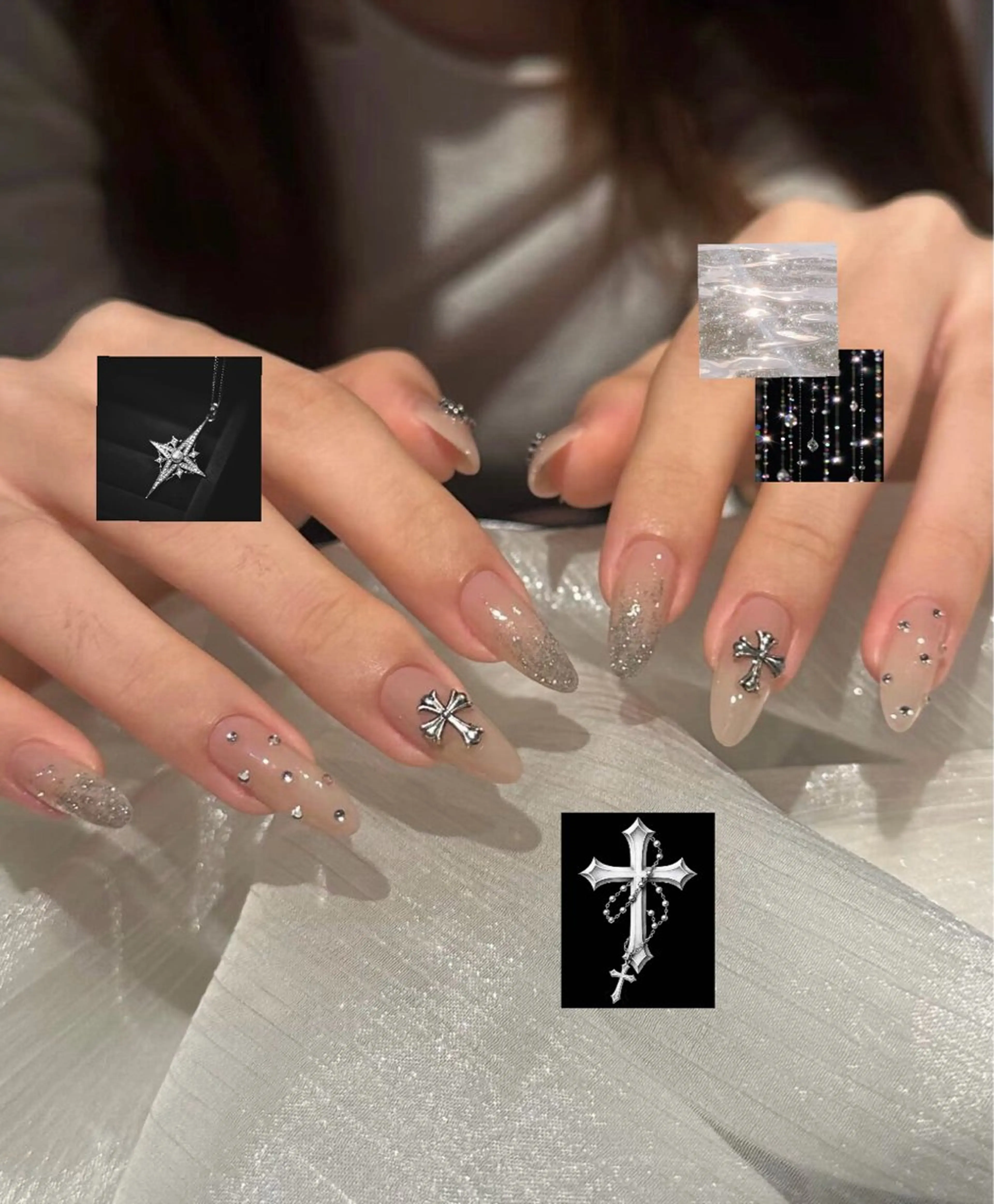 セミロング 韓国風ヘア ハンドネイル Aila Nail ShinOkuboのネイルデザイン