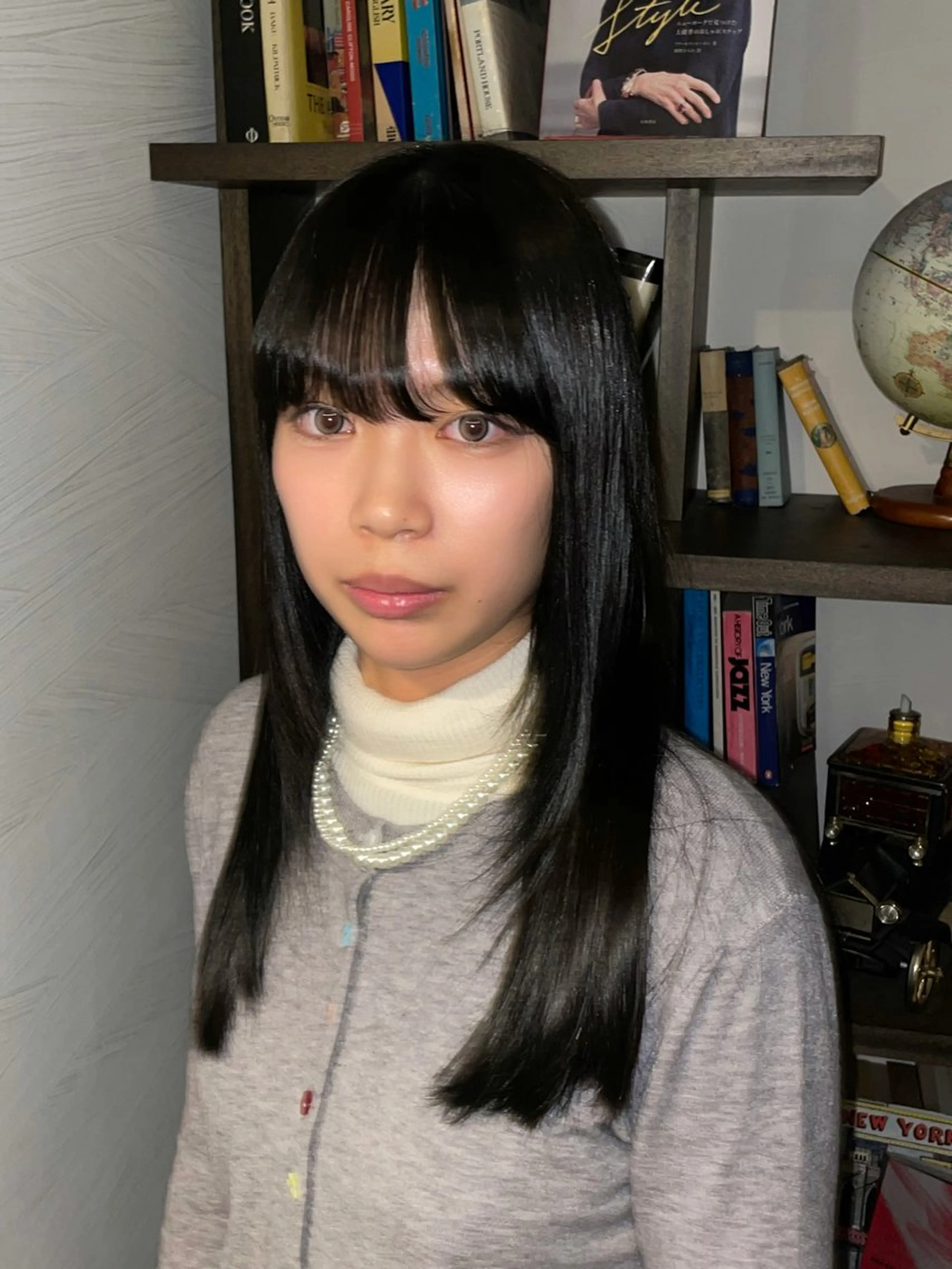 カラー 黒髪 透明感カラー ヘアカラー カワムラ⠀ マオのヘアスタイル