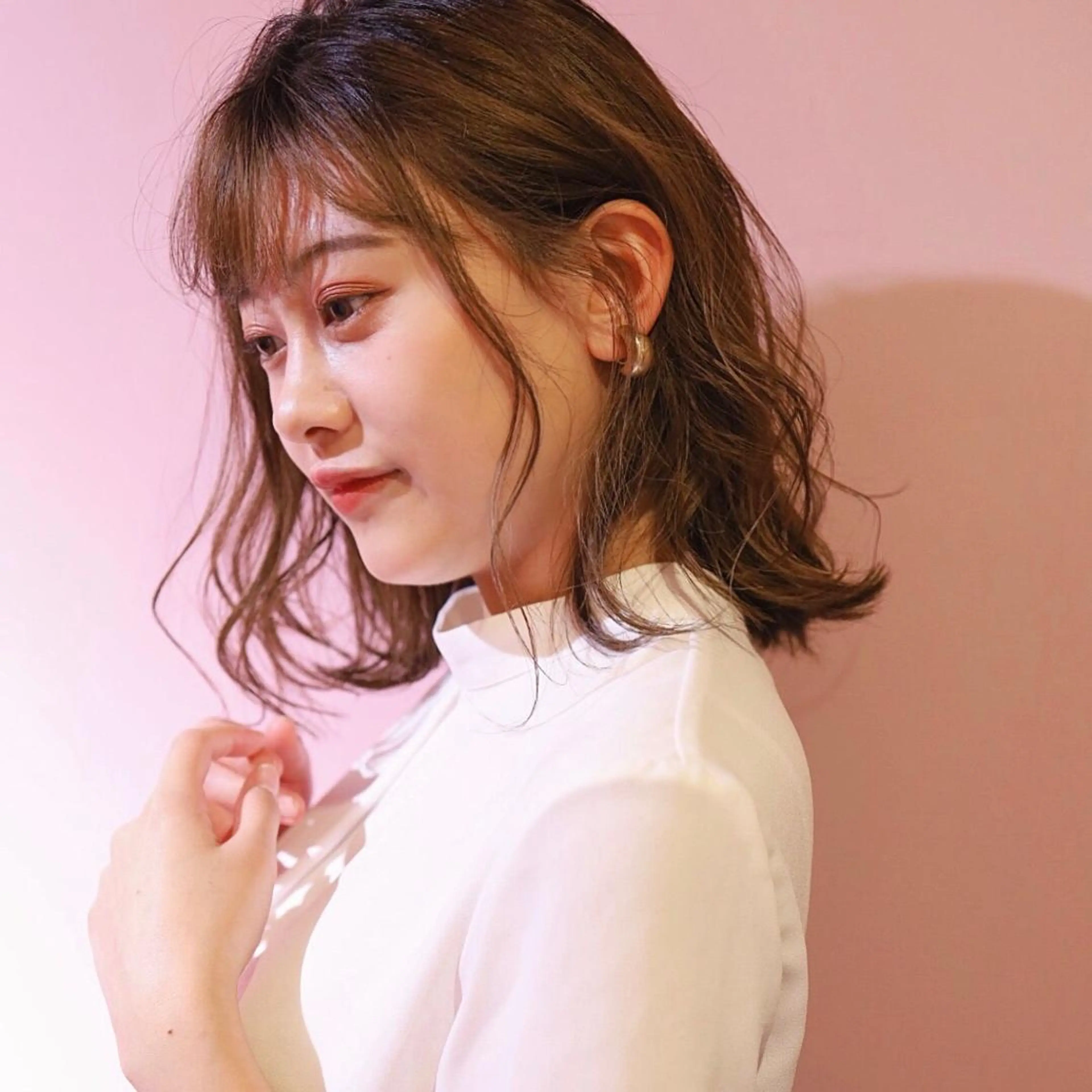 ミディアム カラー パーマ ヘアアレンジ カット ヘアカラー トリートメント トレンドヘア🩶 艶髪🩶yoshiのヘアスタイル
