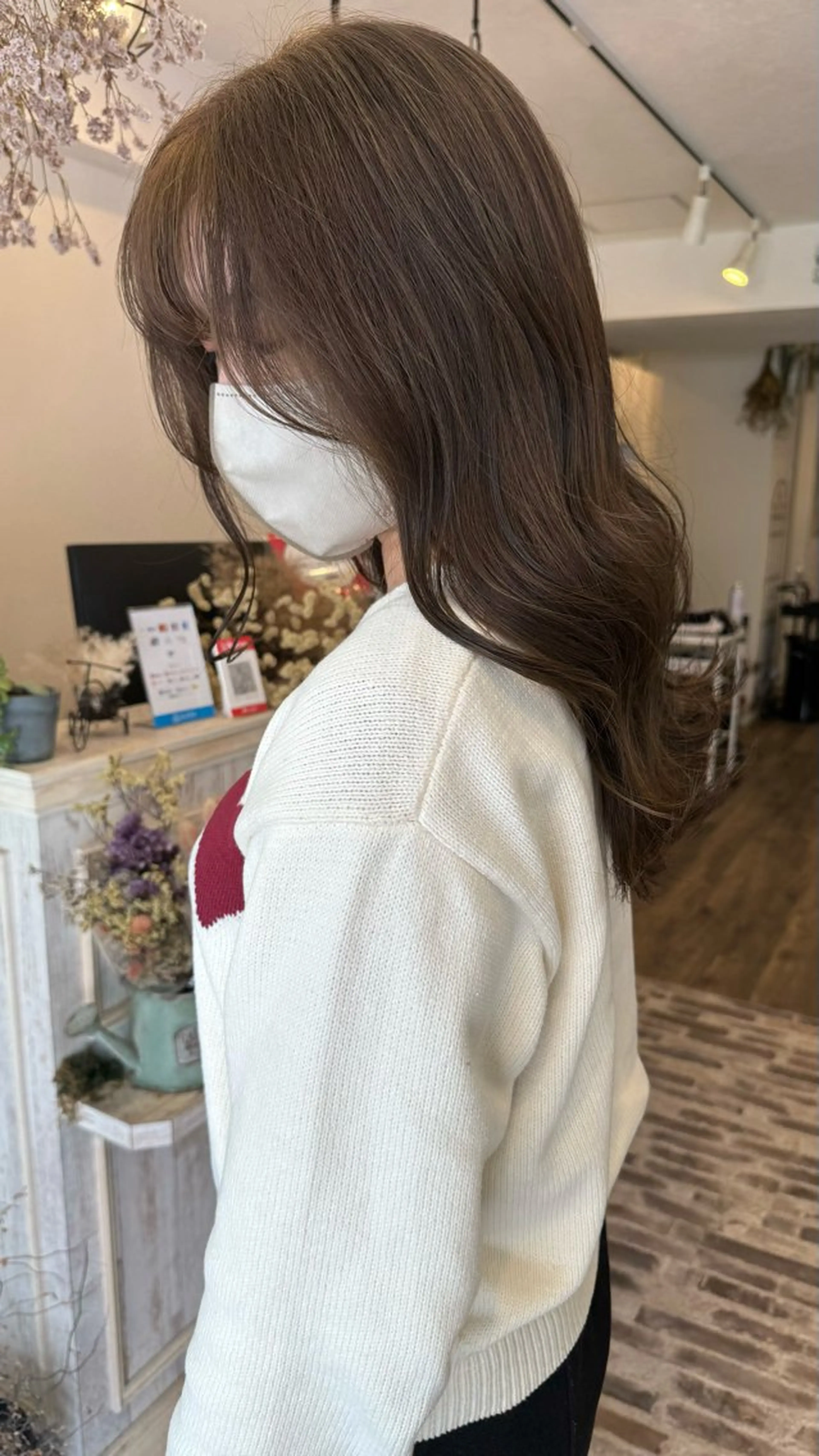 セミロング カラー ベージュカラー ブリーチ ブリーチなしカラー オリーブベージュ m ā l o.🌷 サカモトマイコのヘアスタイル