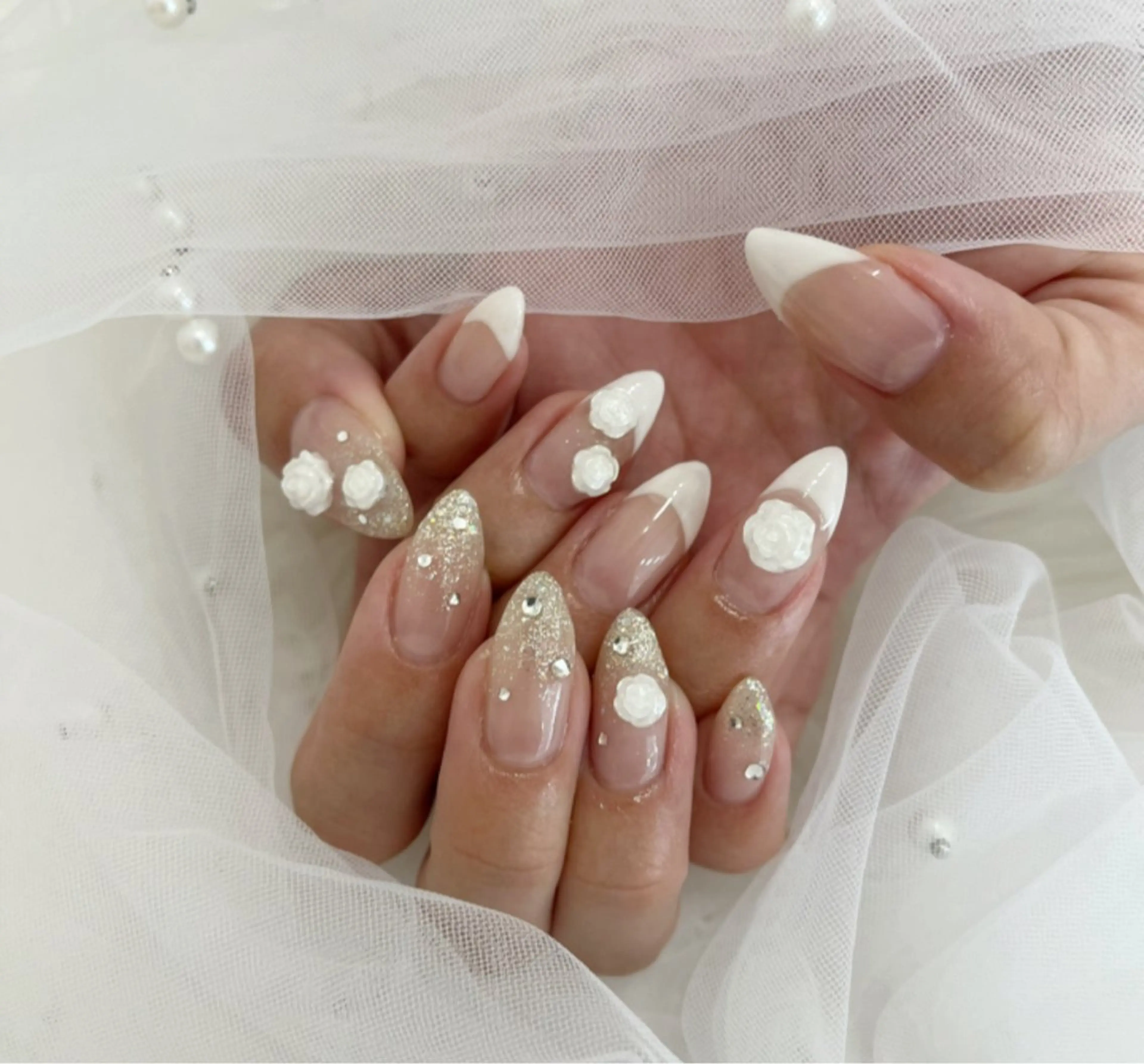 ネイル 長さ出し フットネイル ジェルネイル 韓国ネイル マグネットネイル #Amin nail salonのネイルデザイン