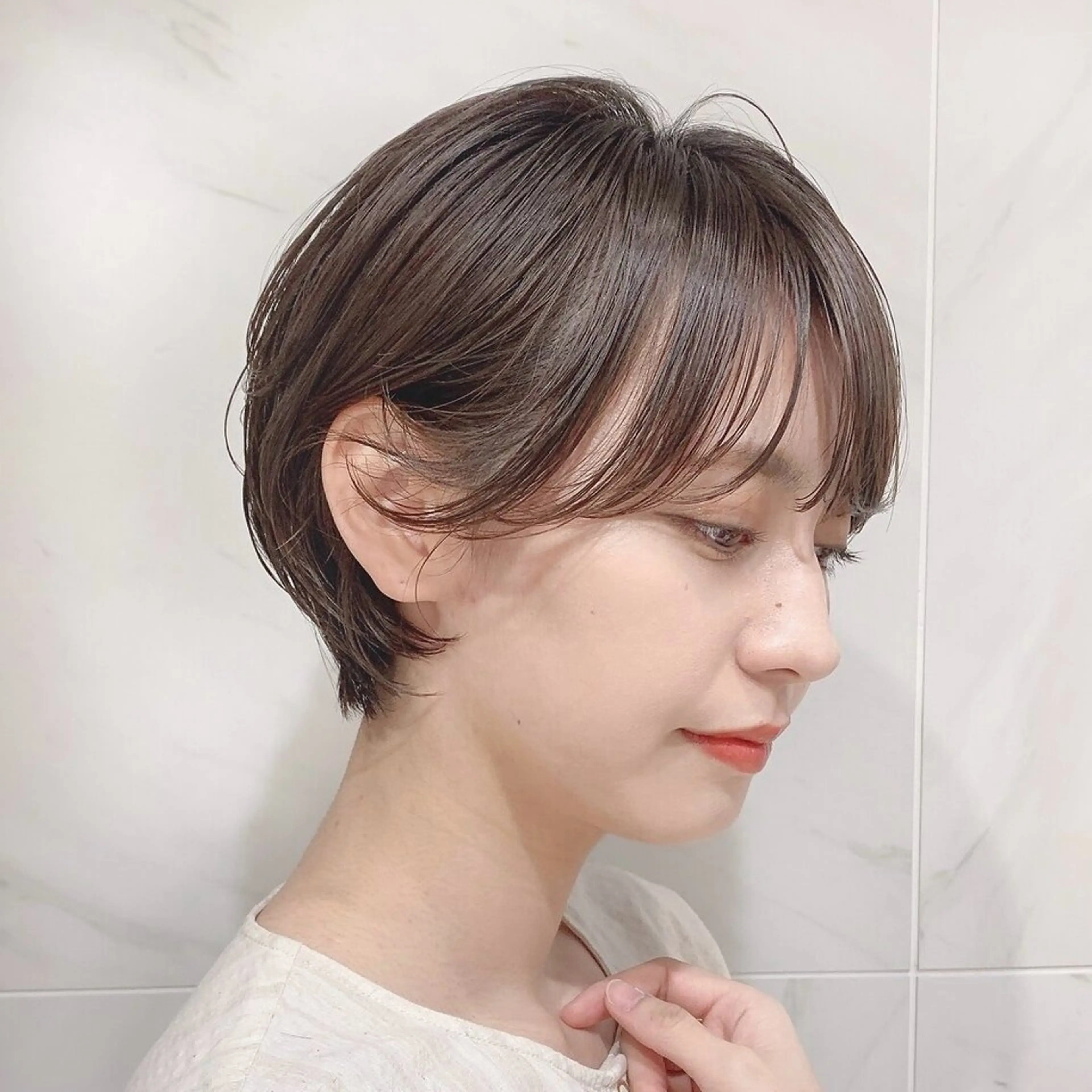 ショート カラー ショートボブ ボブ 似合わせカット ショートヘア 小顔カット カット ヘアカラー トリートメント ヘッドスパ ヘアセット 短めショートカット カットモデルのヘアスタイル