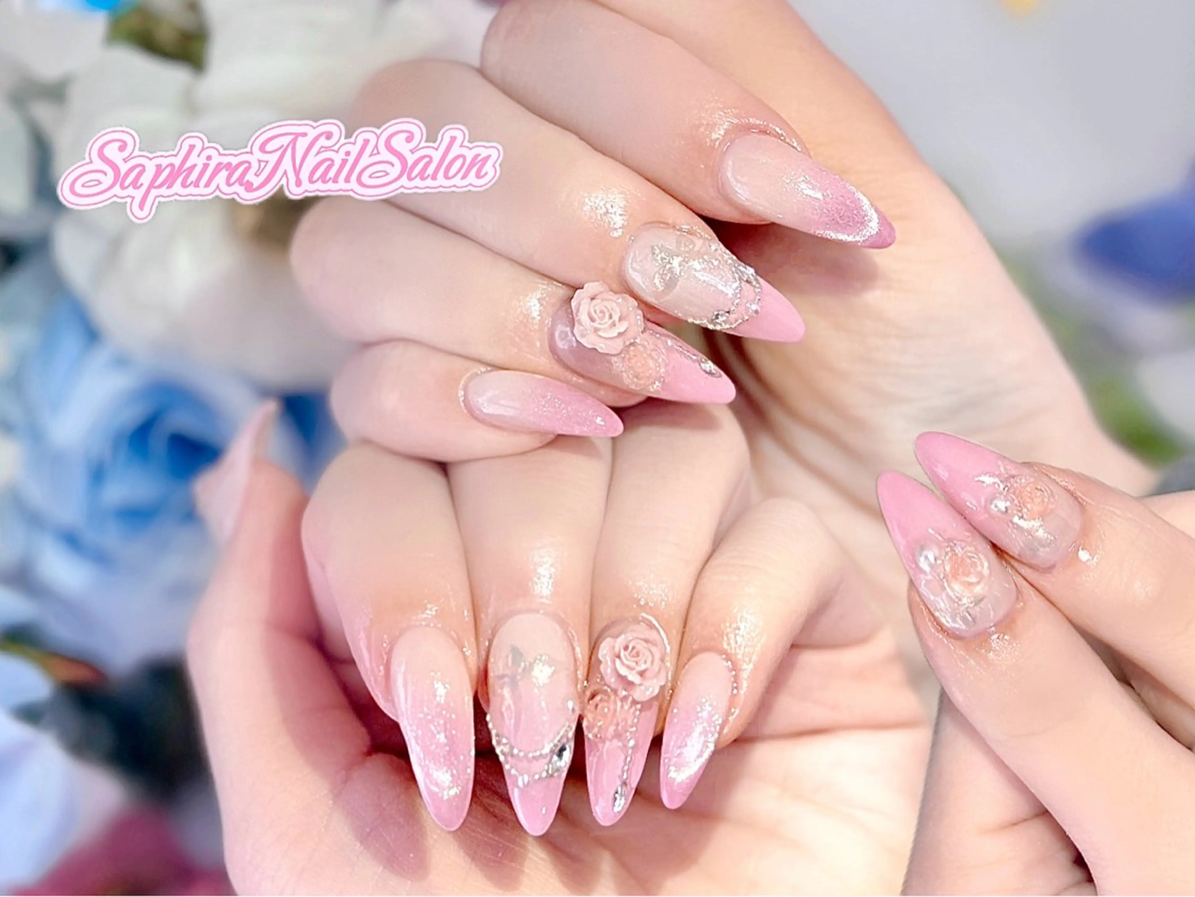 カラー ハンドネイル Saphiraネイル サロン錦糸町のネイルデザイン