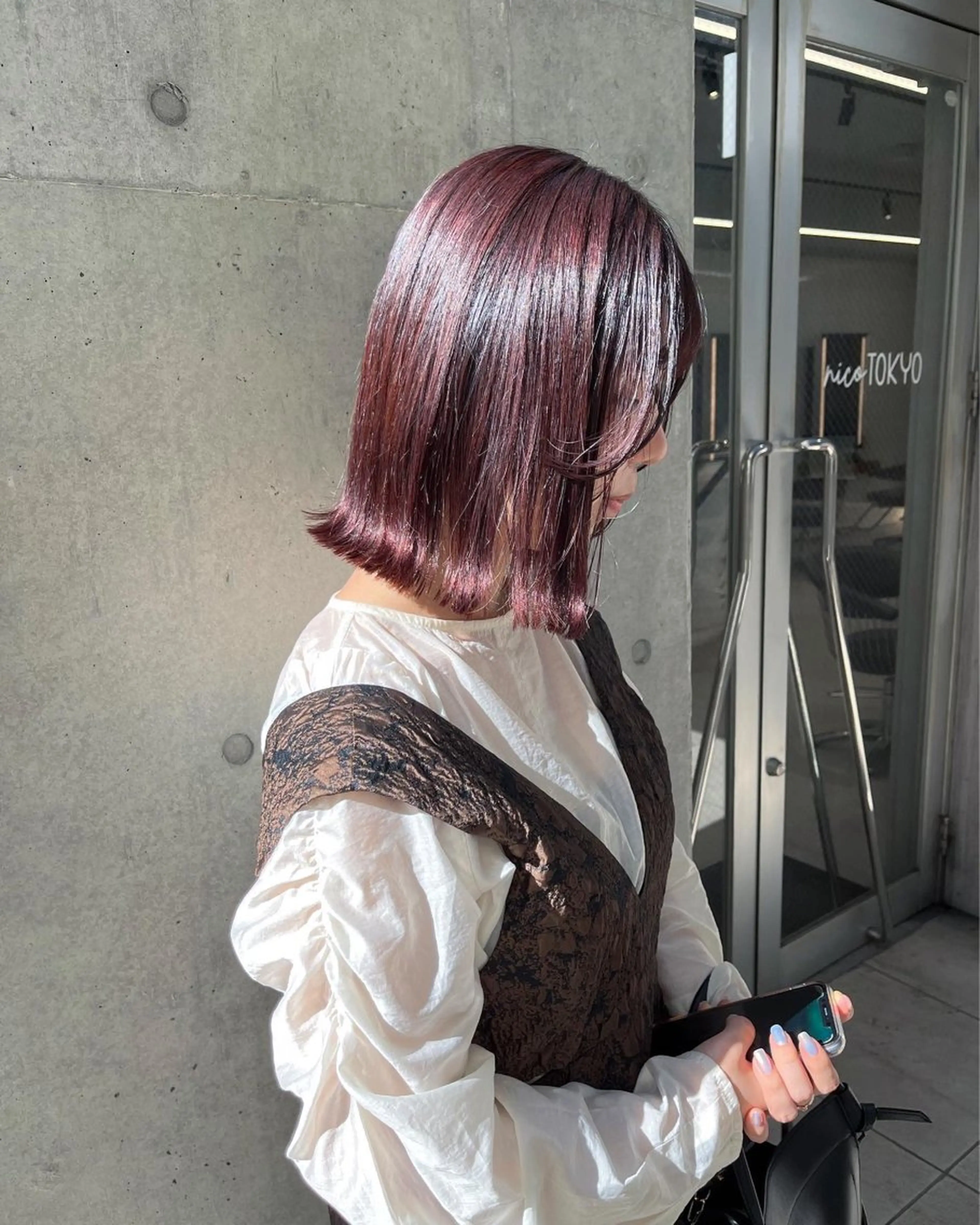 ミディアム カラー ボブ&艶髪透明感 カラー♡TOMOE♡のヘアスタイル