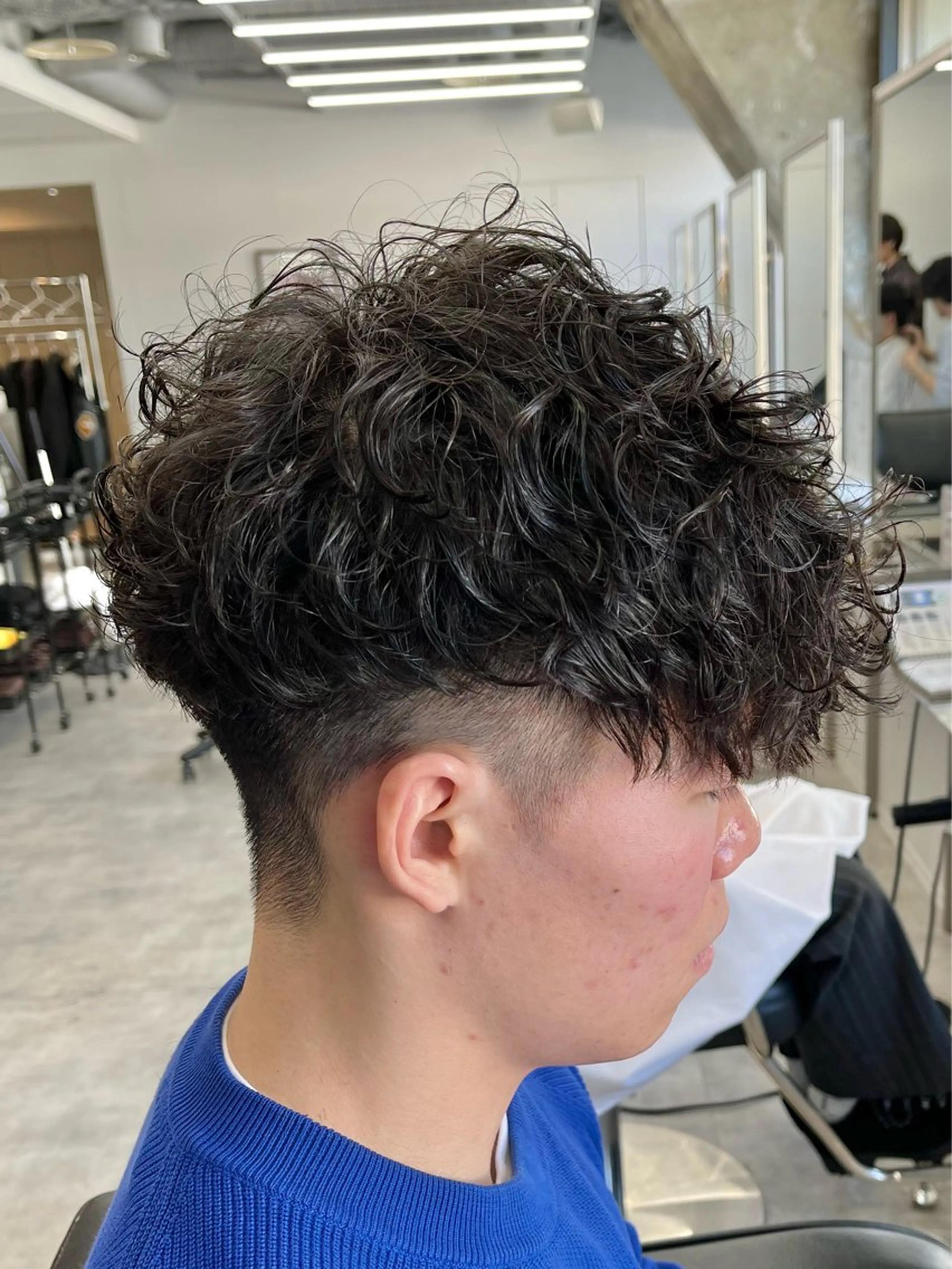 ショート パーマ メンズ メンズパーマ スペインカール カット パーマ 新潟メンズパーマ 新潟駅/小田拓実のヘアスタイル