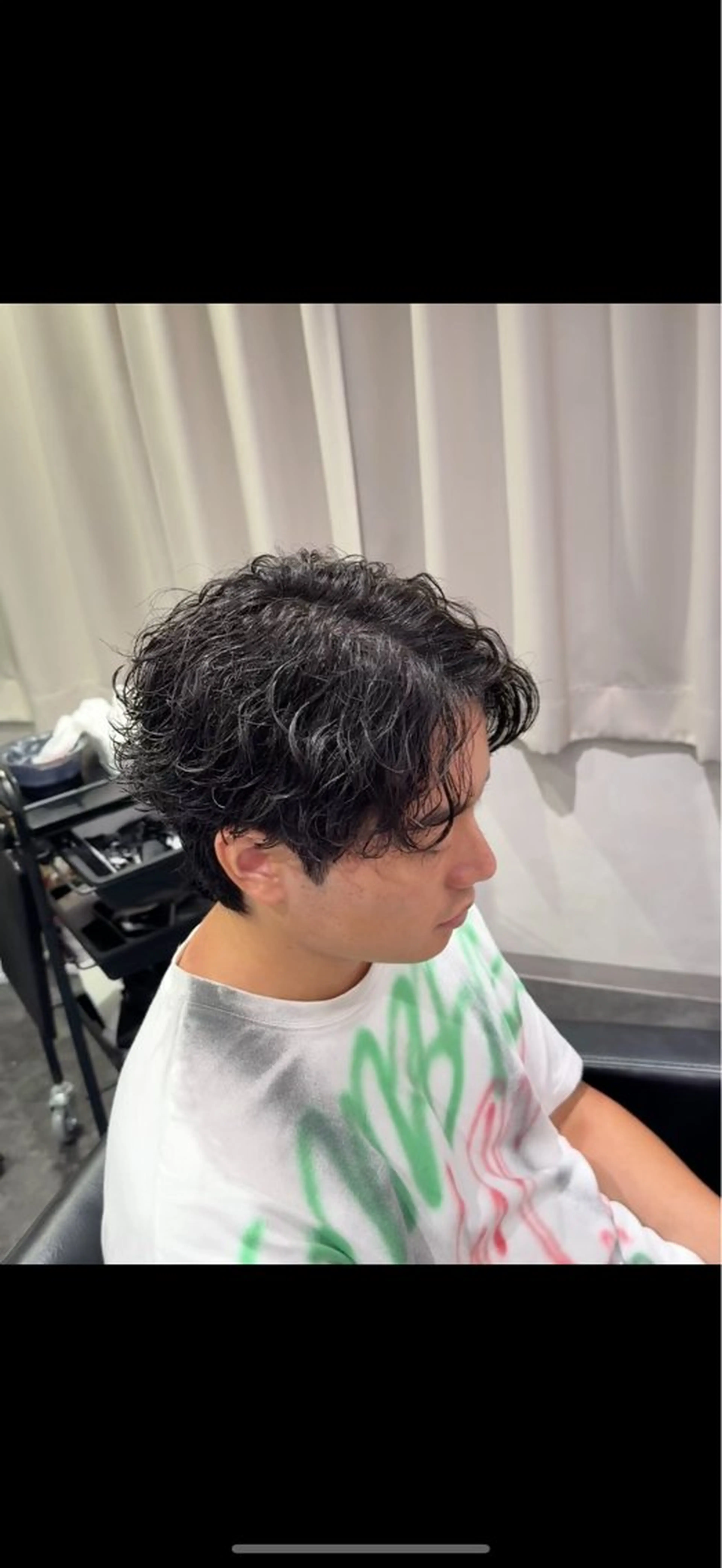 ミディアム パーマ メンズ 波巻きパーマ カット パーマ メンズパーマ特化 美容師kouyaのヘアスタイル