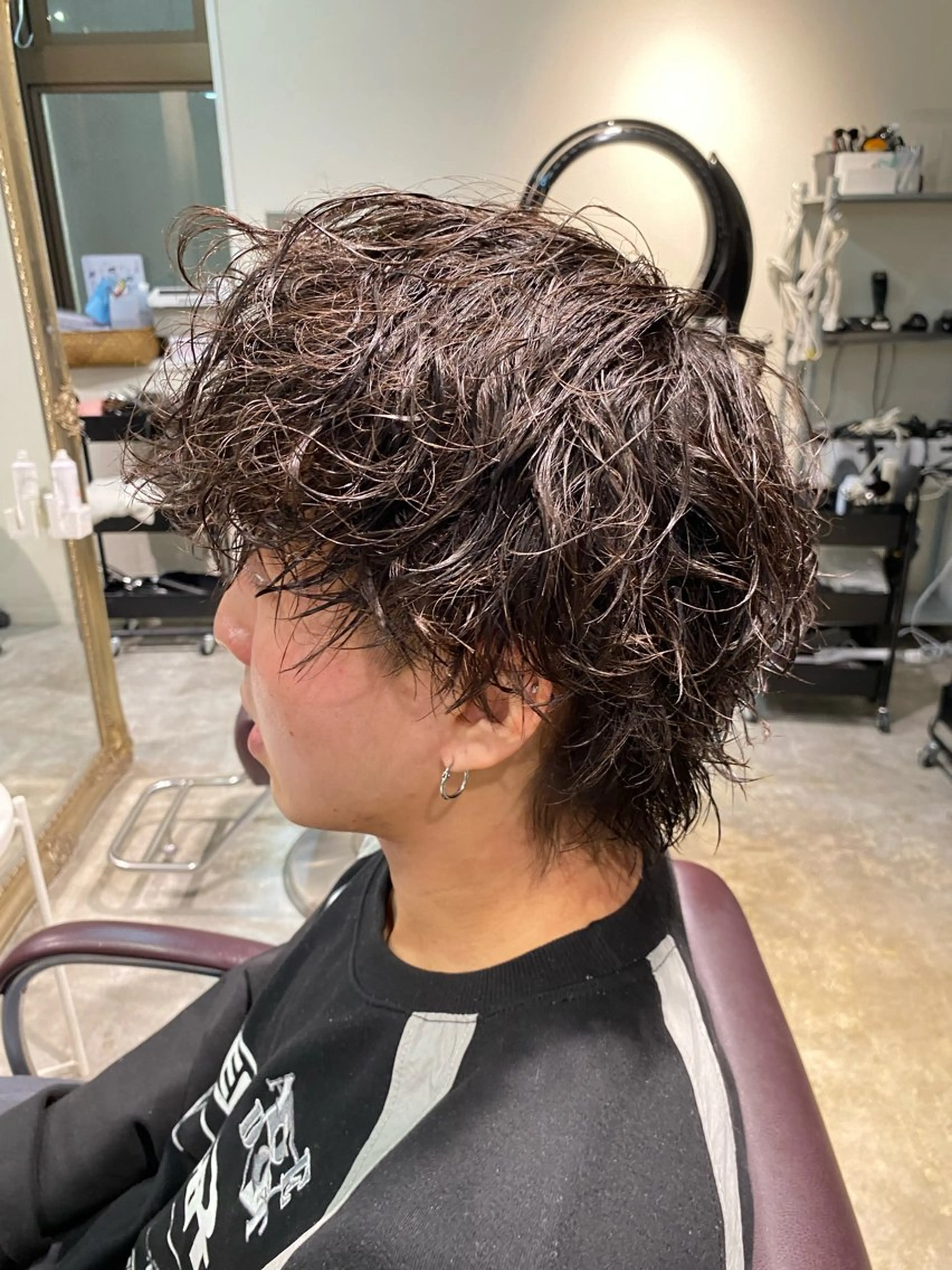 パーマ メンズ パーマ特化/フェザー パーマシャドウ/真生のヘアスタイル