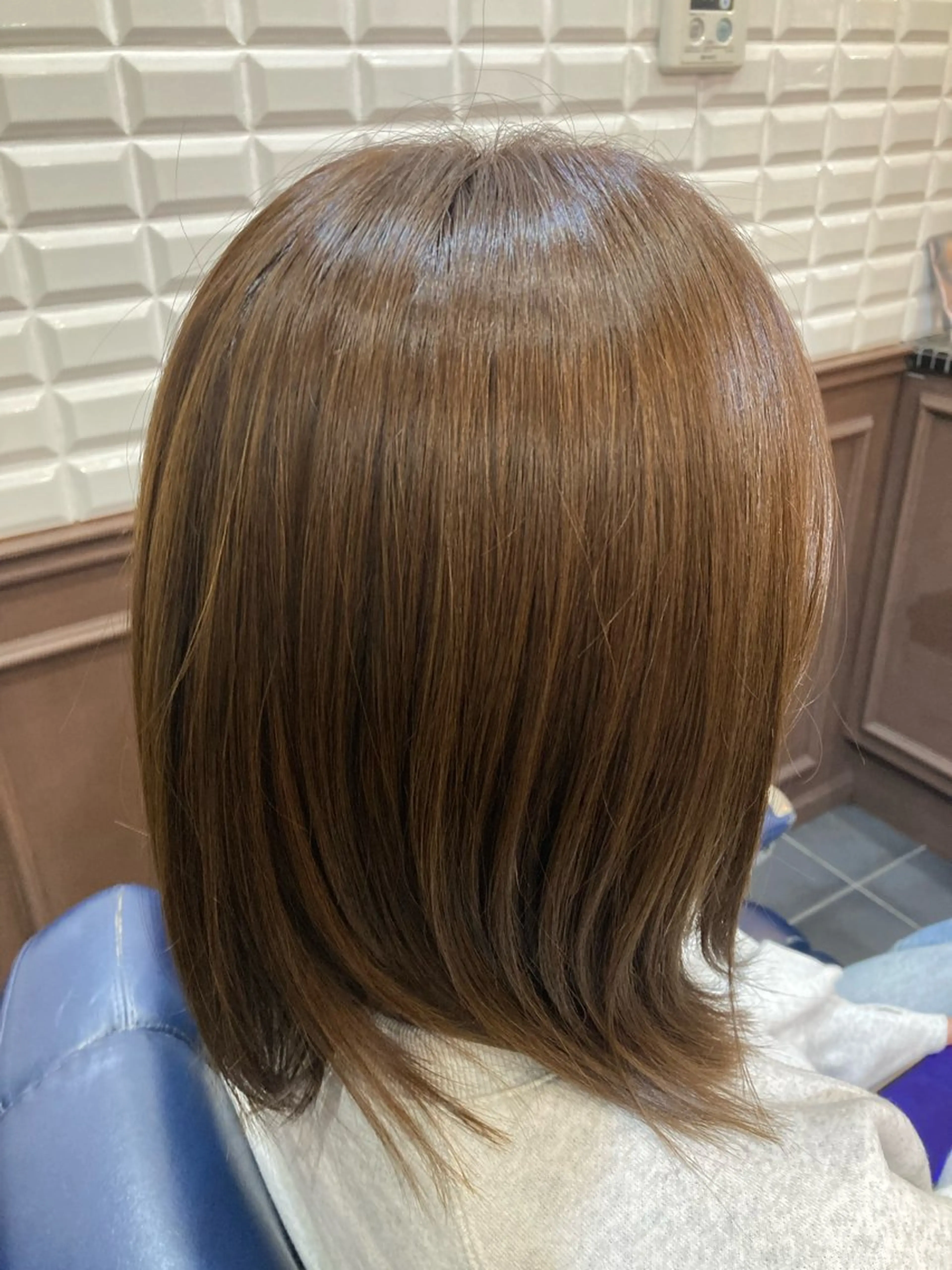 ミディアム カラー ベージュカラー フォギーベージュ ルピナス中田店長 山口大地のヘアスタイル