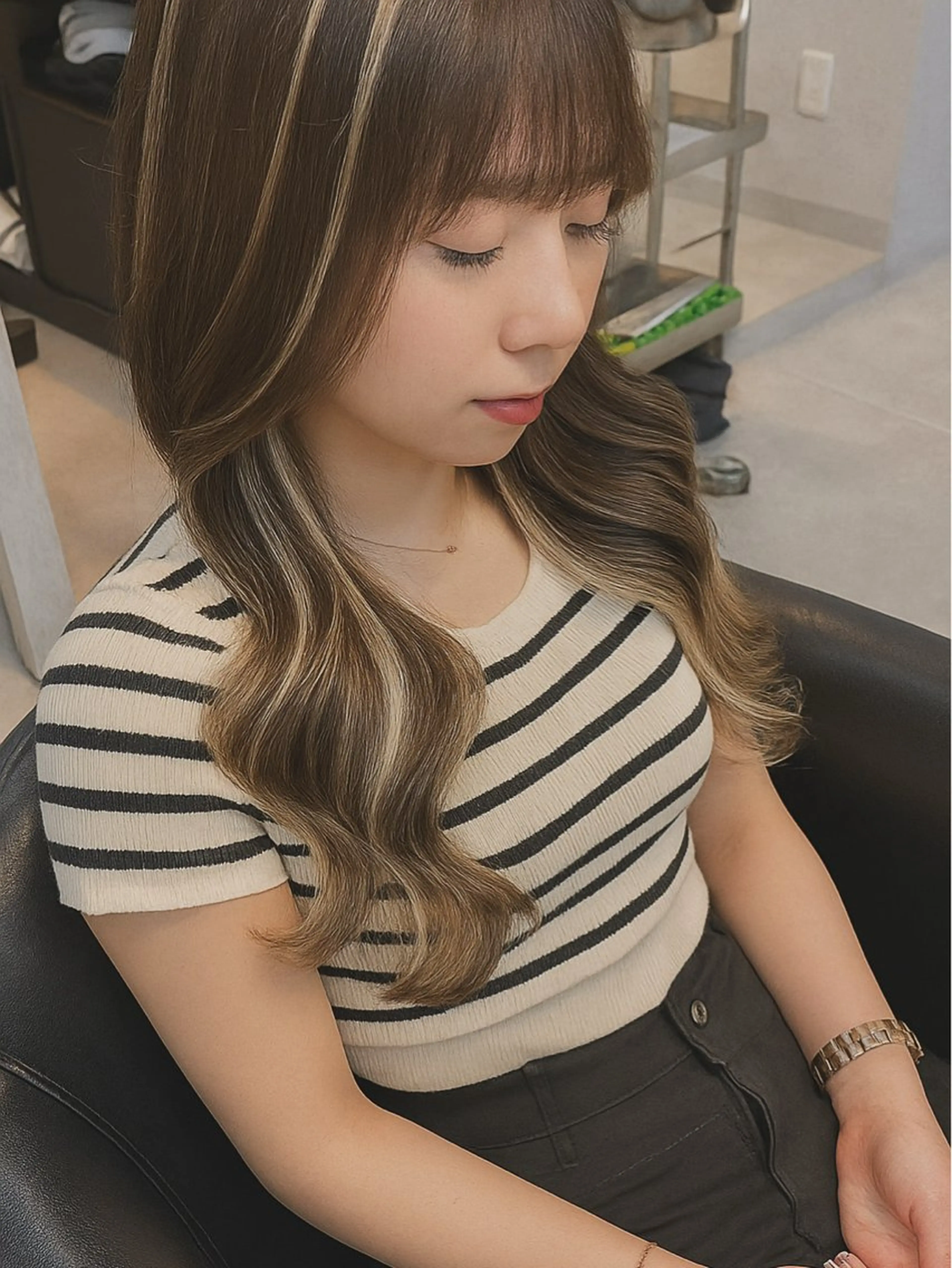 ロング プルエクステ エクステ ハイライト Fi-Ne原宿/ プルエクステ/そらのヘアスタイル