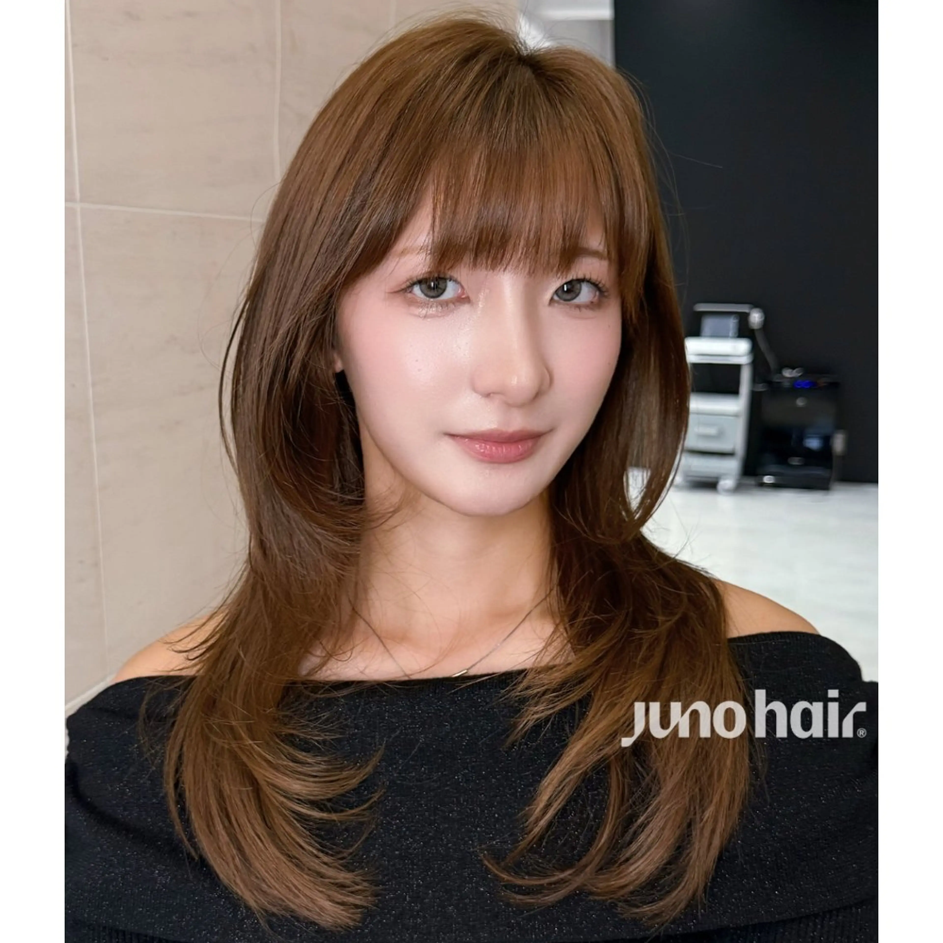 ロング 韓国風ヘア レイヤーカット 韓国レイヤー🪽 無重力パーマナツキのヘアスタイル