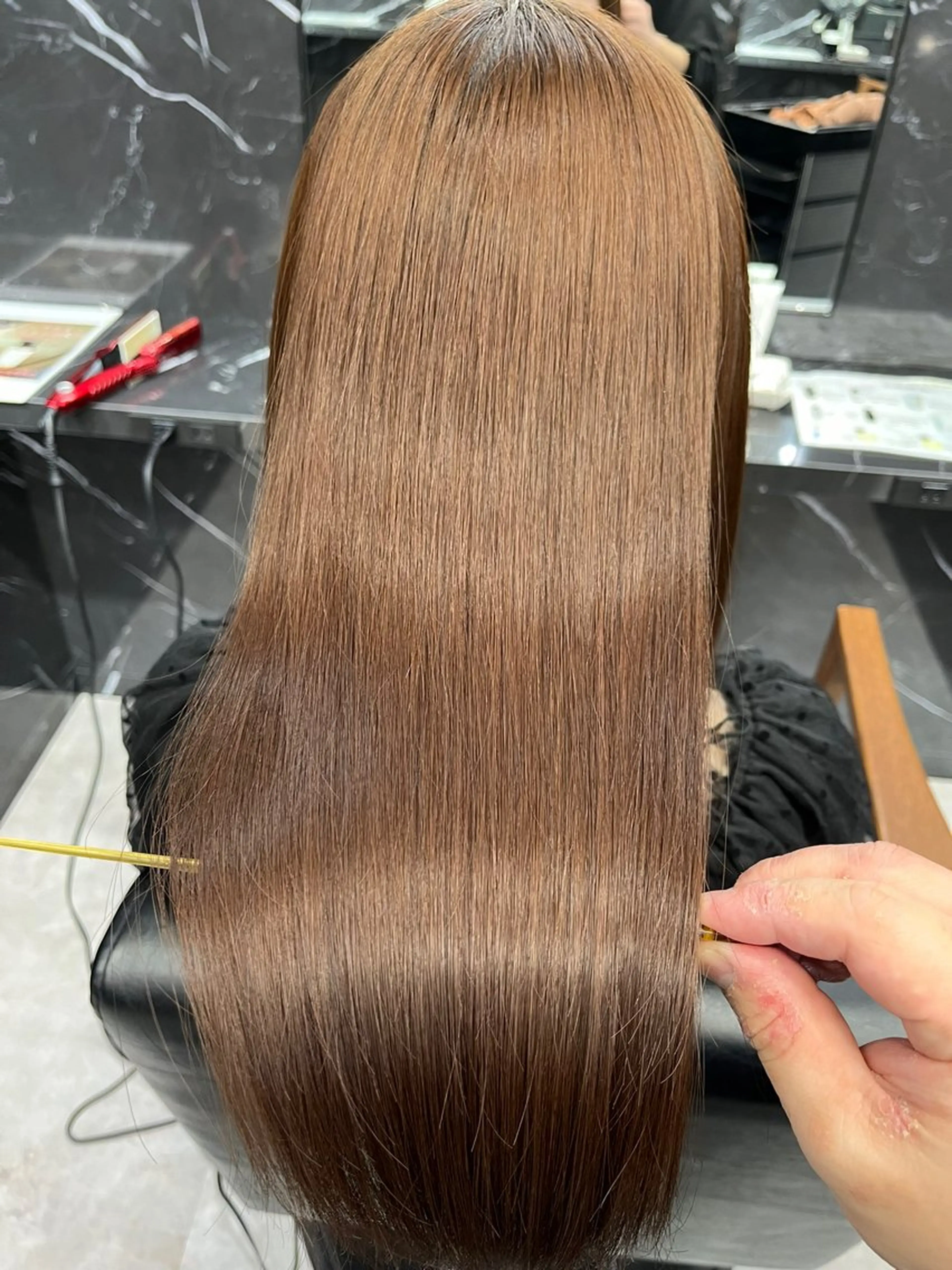 セミロング カラー くせ毛 神戸本格派髪質改善 /MITSUKIのヘアスタイル