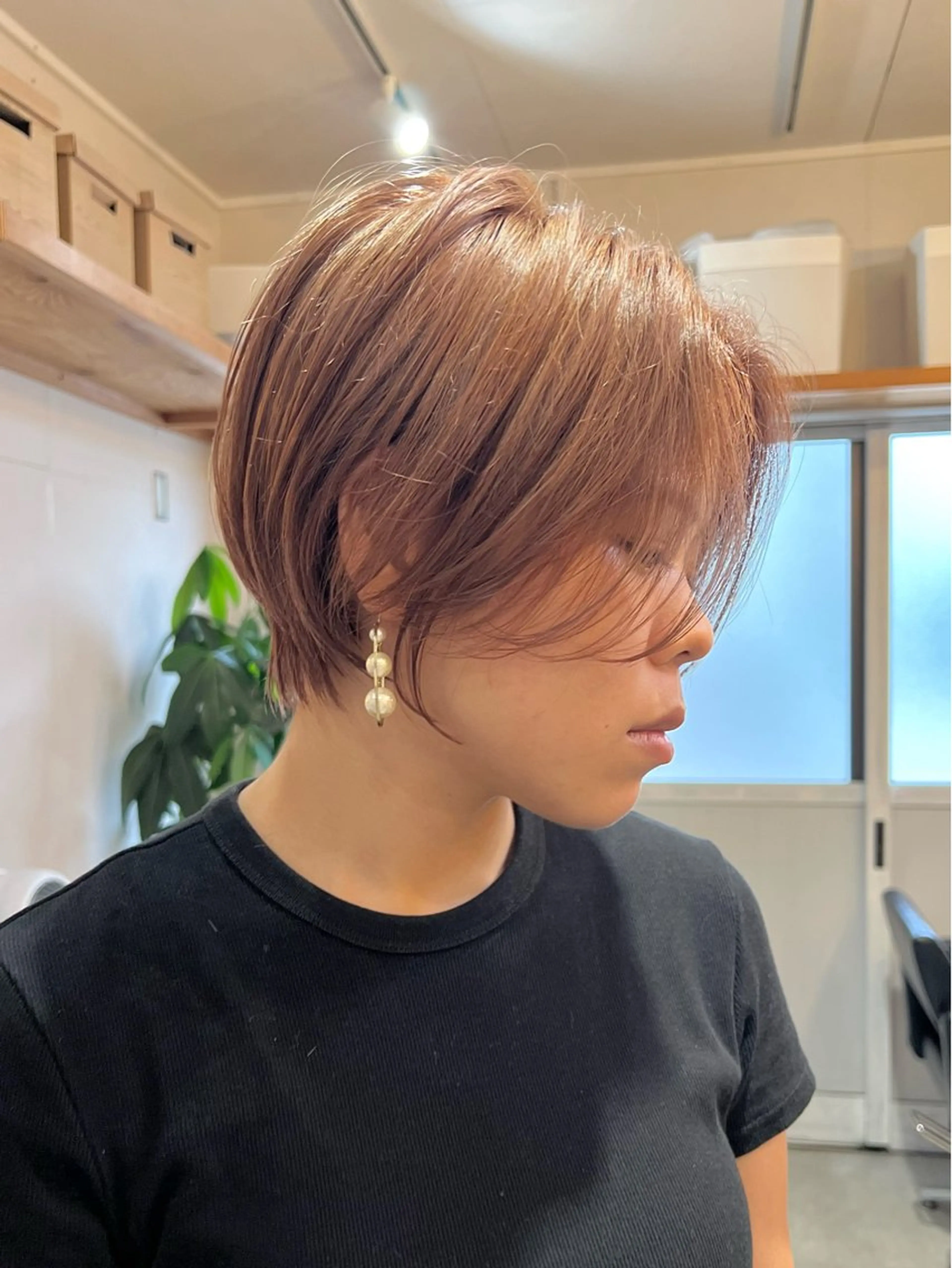 ショート くびれヘア ショートヘア 茅ヶ崎/ショートボブ /ハイトーン/片野のヘアスタイル