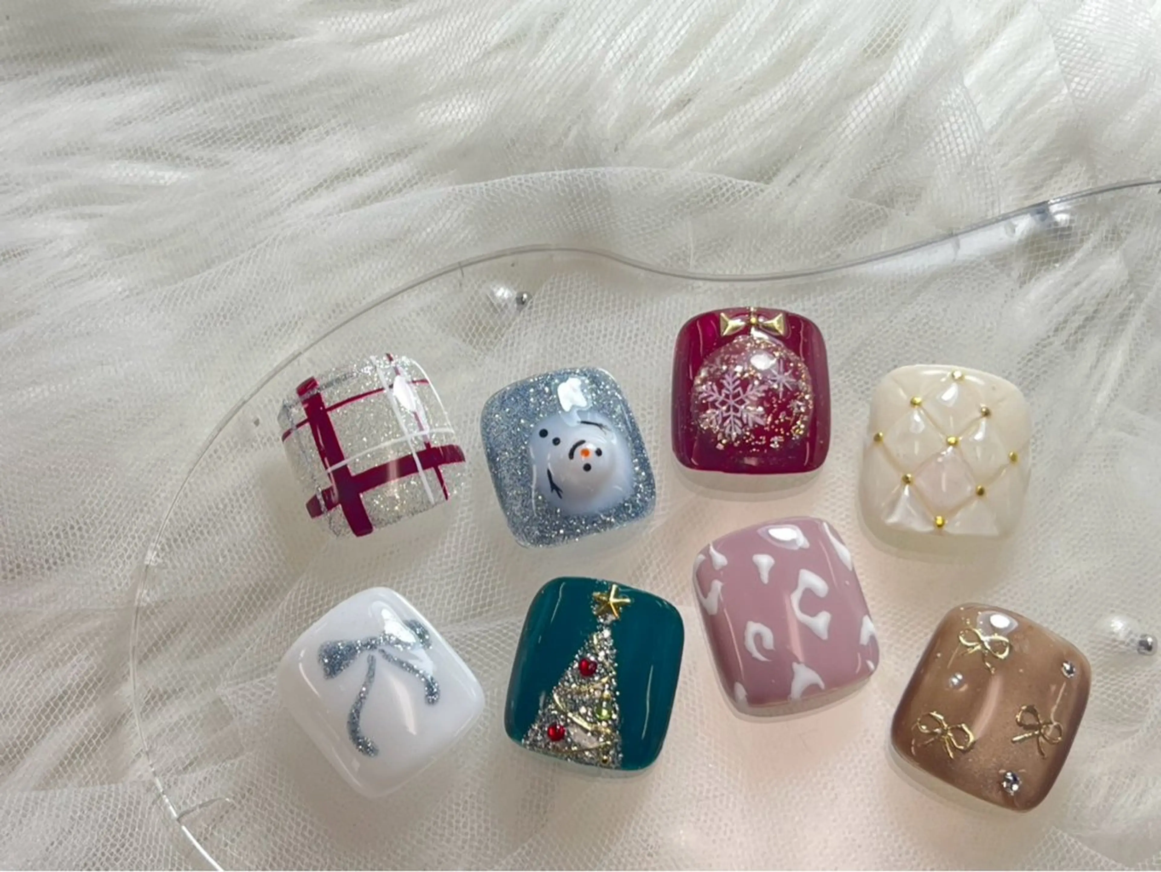 【 オフなし 】フット🐾 親指アートコース🎨‎🖌(約70種類のサンプルから選べる🎀カラー変更🆗）の写真